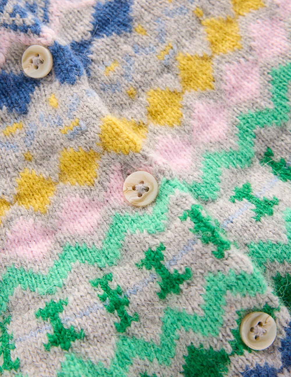 Fae Fair Isle Frilled Cardigan-Grey Melange-8