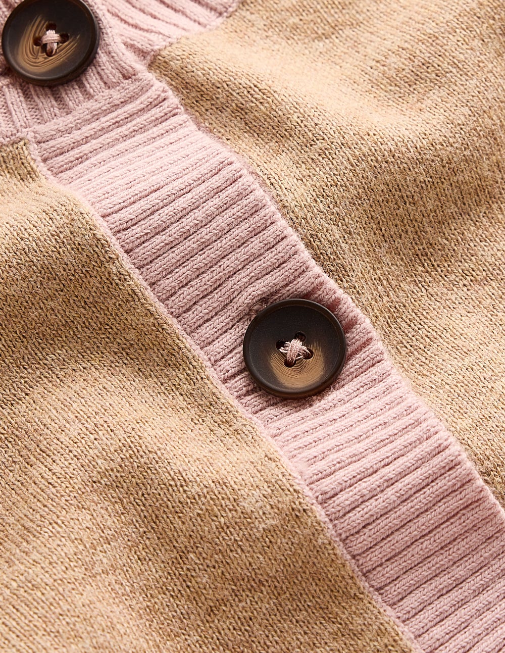 Meg Raglan Sleeve Cardigan-Oatmeal, Green Colour Block - Image 6