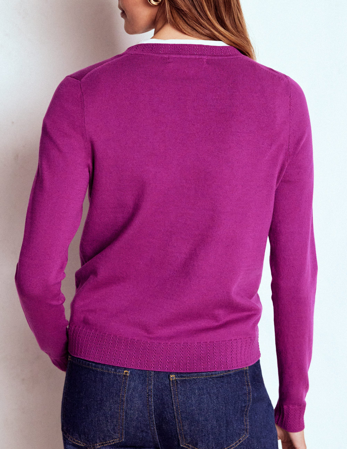 Emilia Baumwollpullover mit Rundhalsausschnitt-Königliches Lila-3