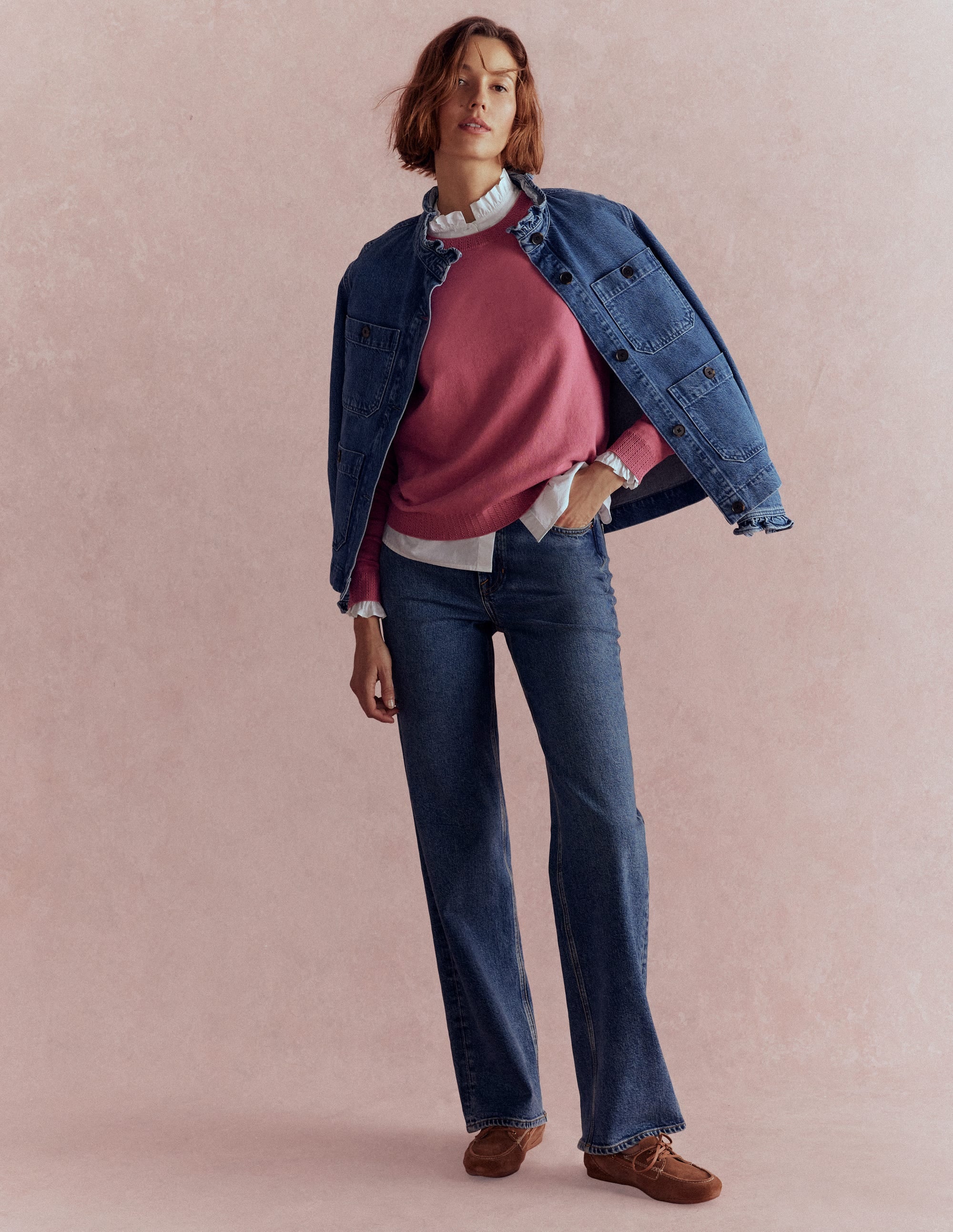 Emilia Baumwollpullover mit Rundhalsausschnitt-Rosa Heide - Image 5