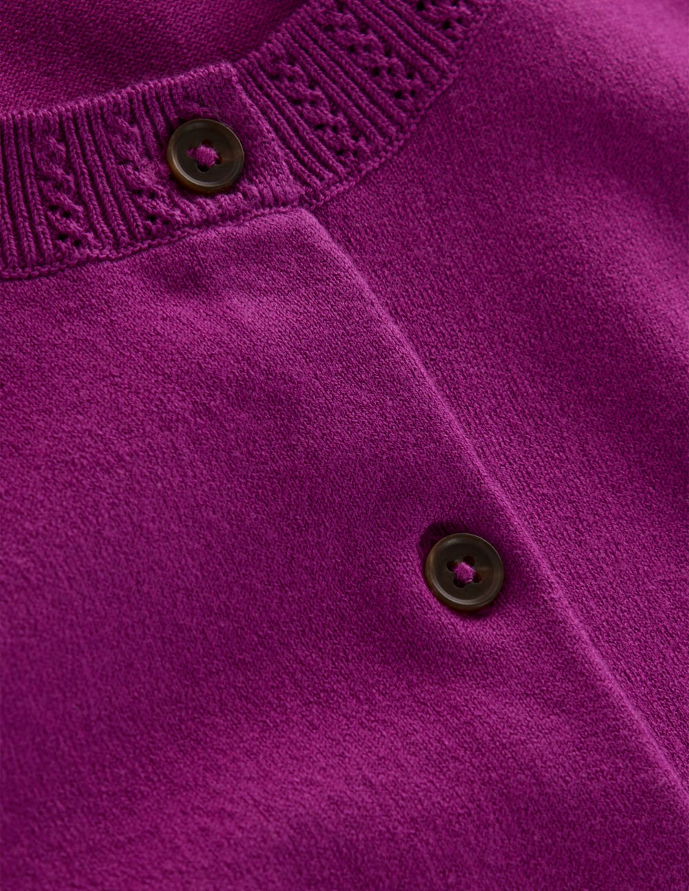 Emilia Cotton Crew Cardigan-Regal Purple - Image 8