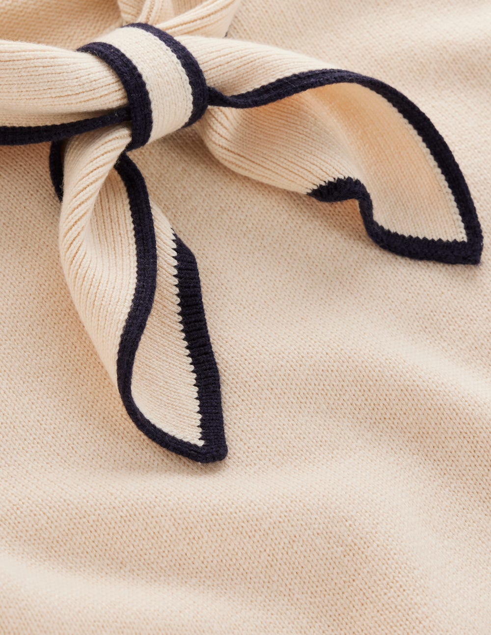Strickpullover mit Schleife-Warmes Naturweiß - Image 7