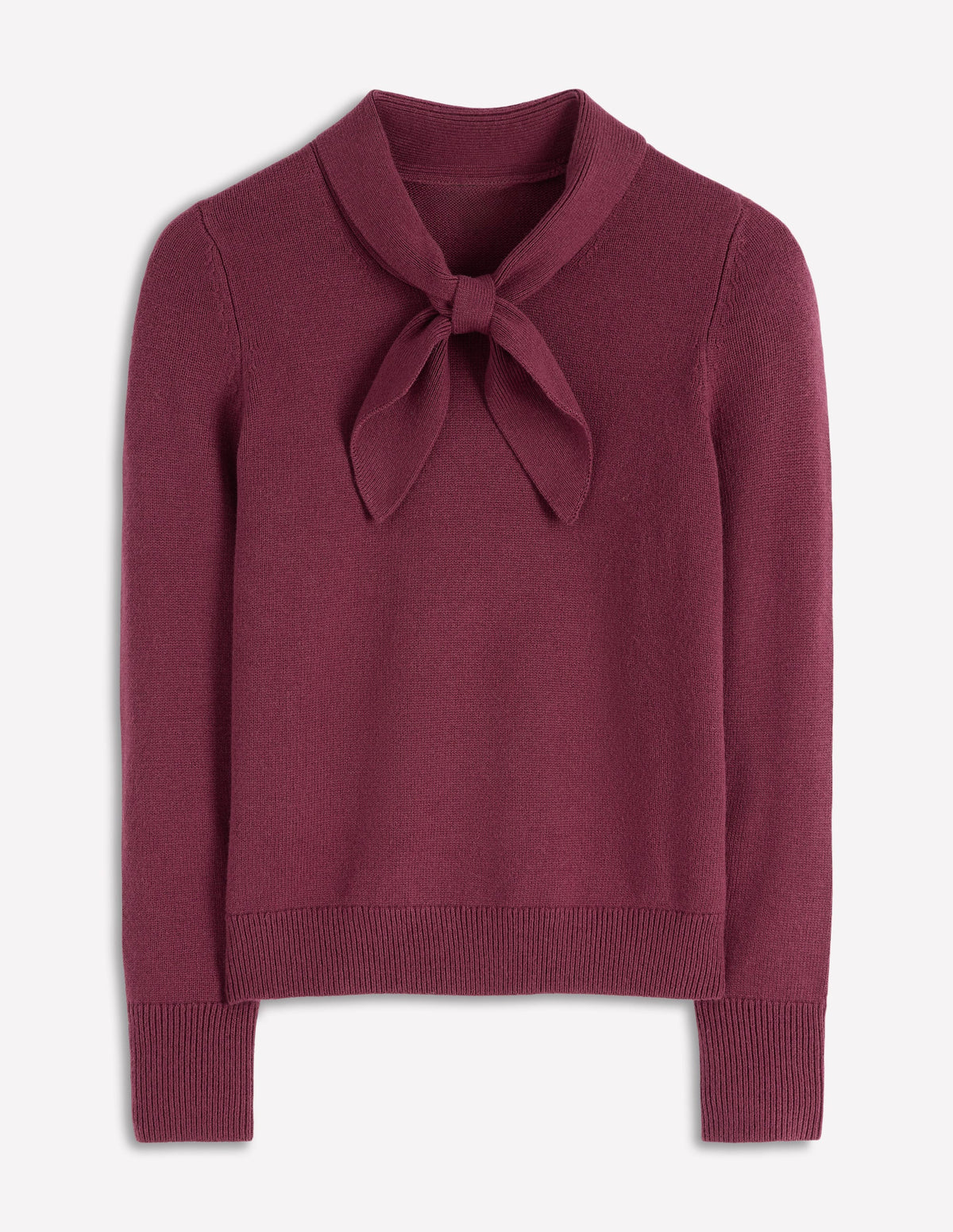 Knitted Bow Jumper-Deep Wisteria-5