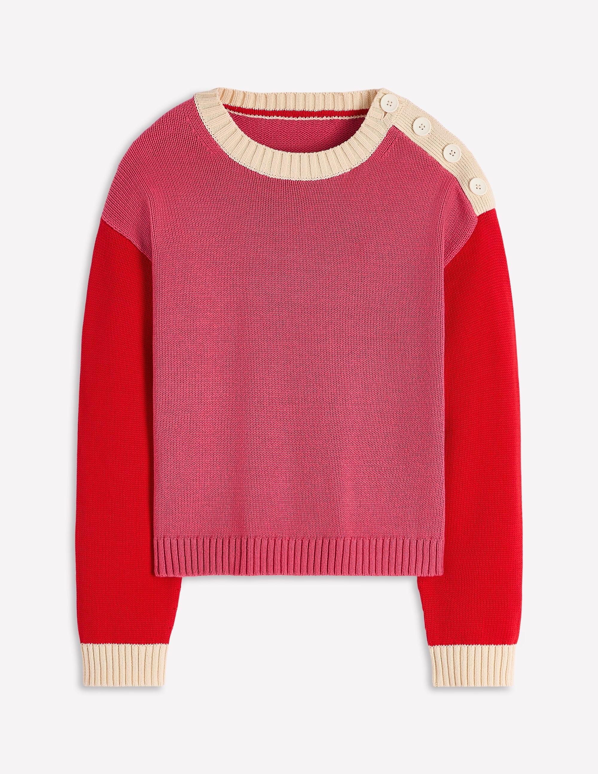 Jemma Breiter Baumwollpullover-Animals/Stripe - Image 5