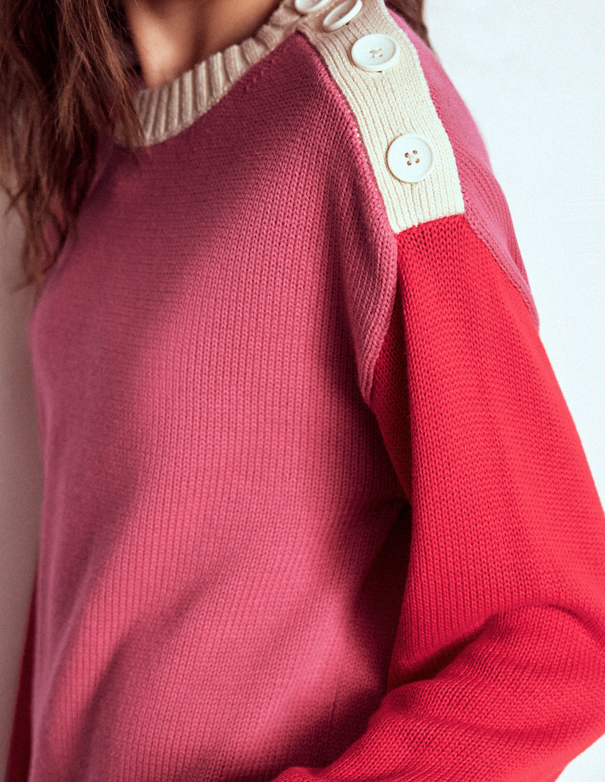 Jemma Breiter Baumwollpullover-Animals/Stripe - Image 2