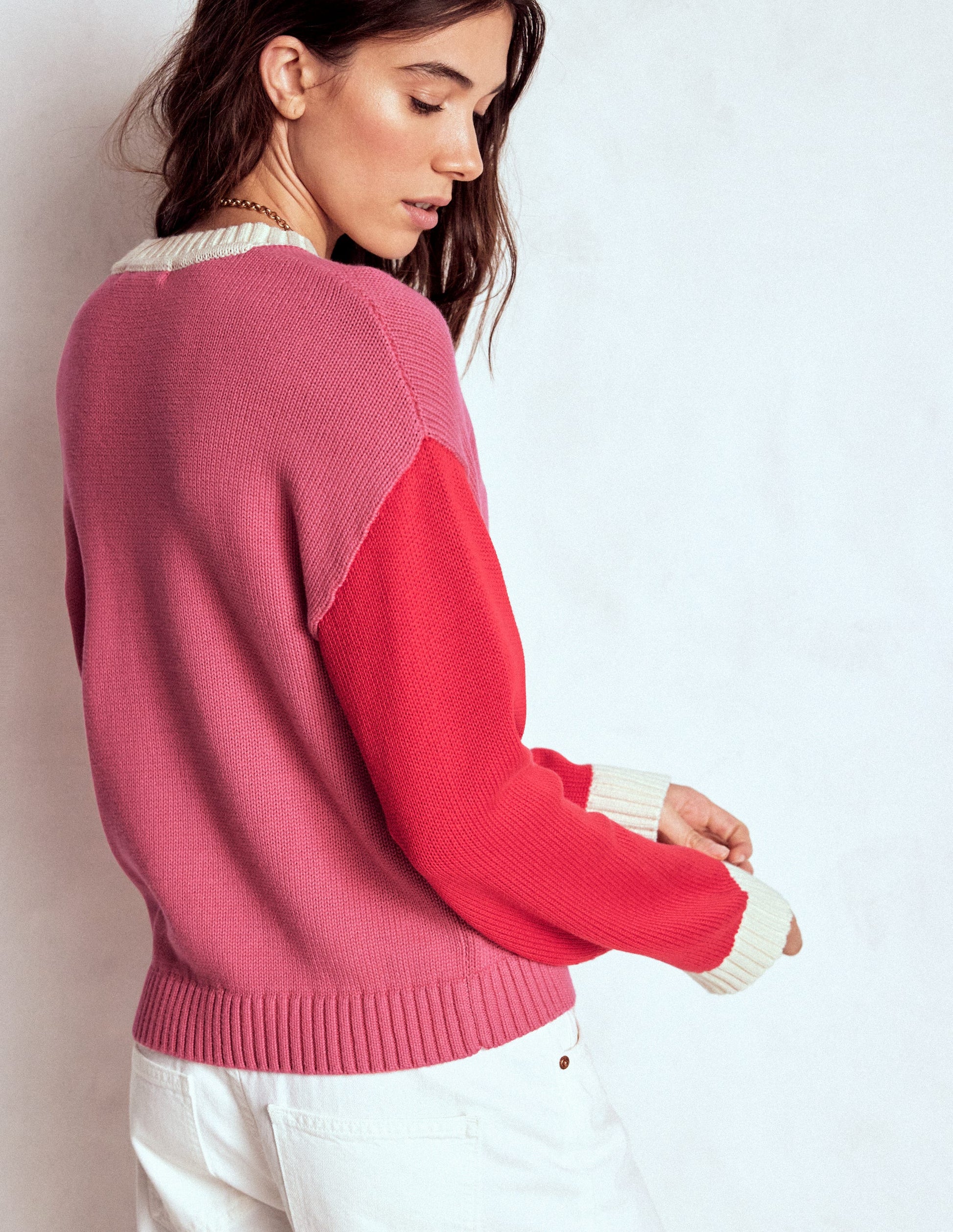 Jemma Breiter Baumwollpullover-Animals/Stripe-3