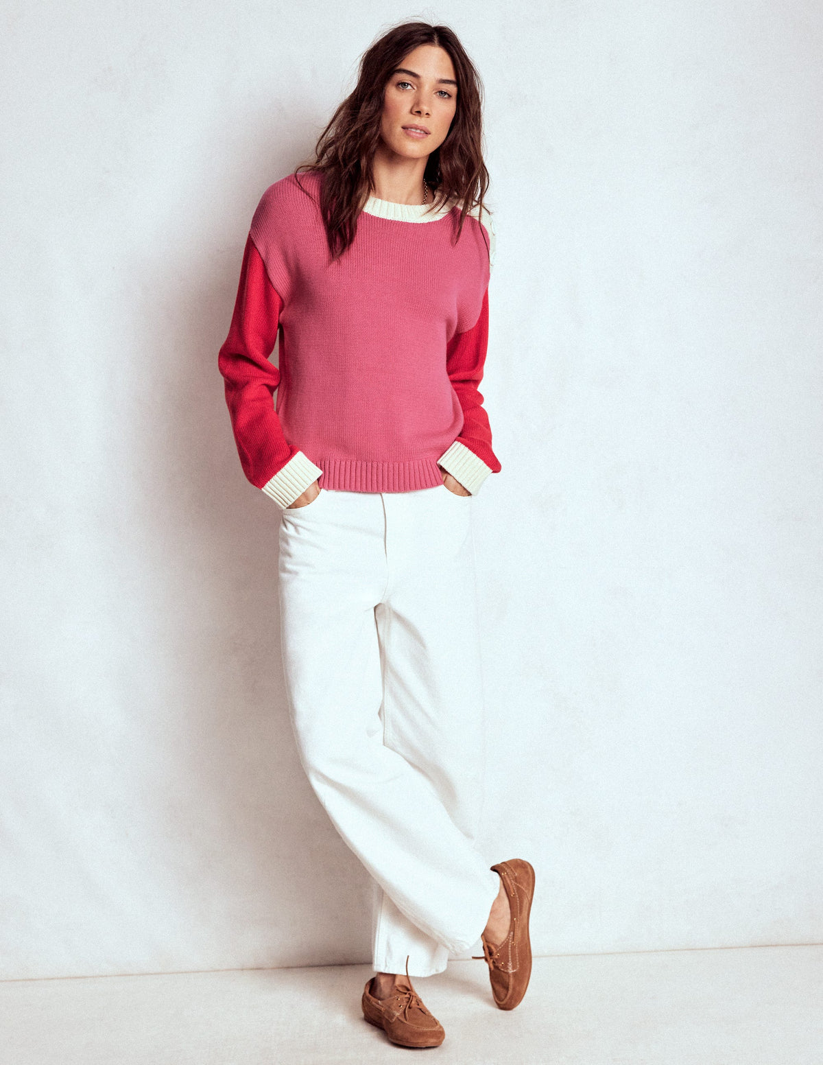Jemma Breiter Baumwollpullover-Animals/Stripe - Image 4