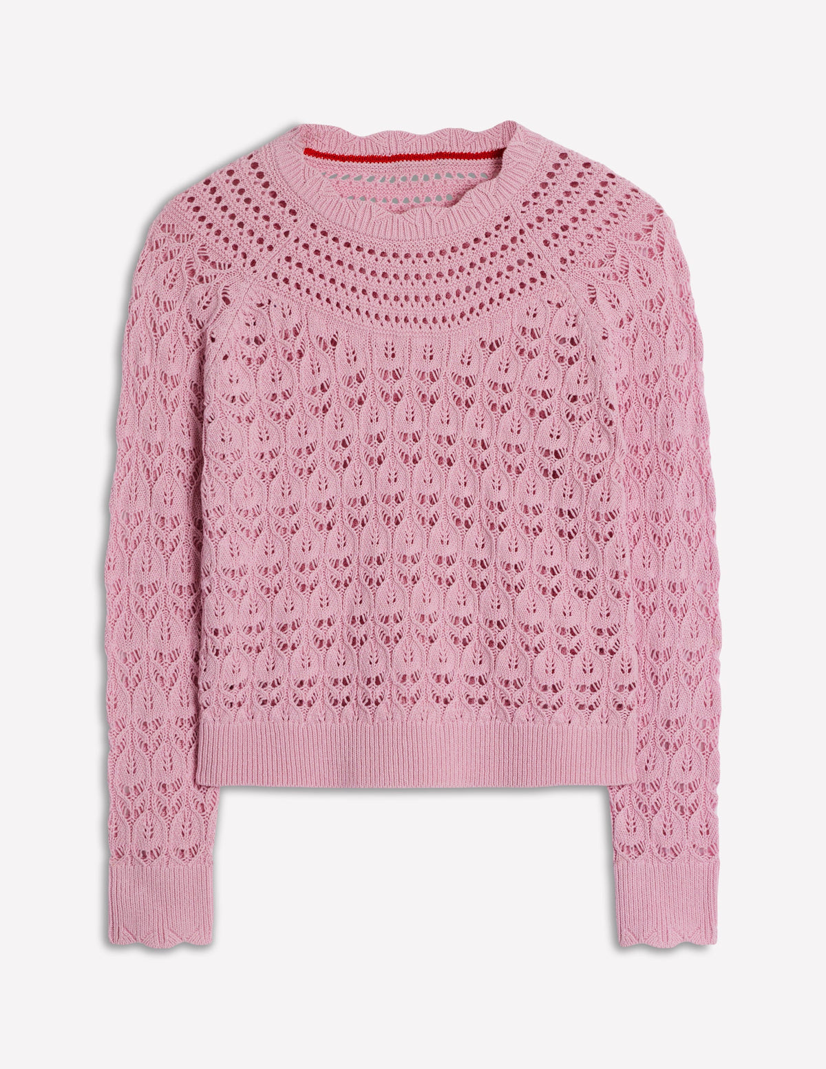 Pullover mit Häkel-Muster-Mix-Kirschblütenrosa-5