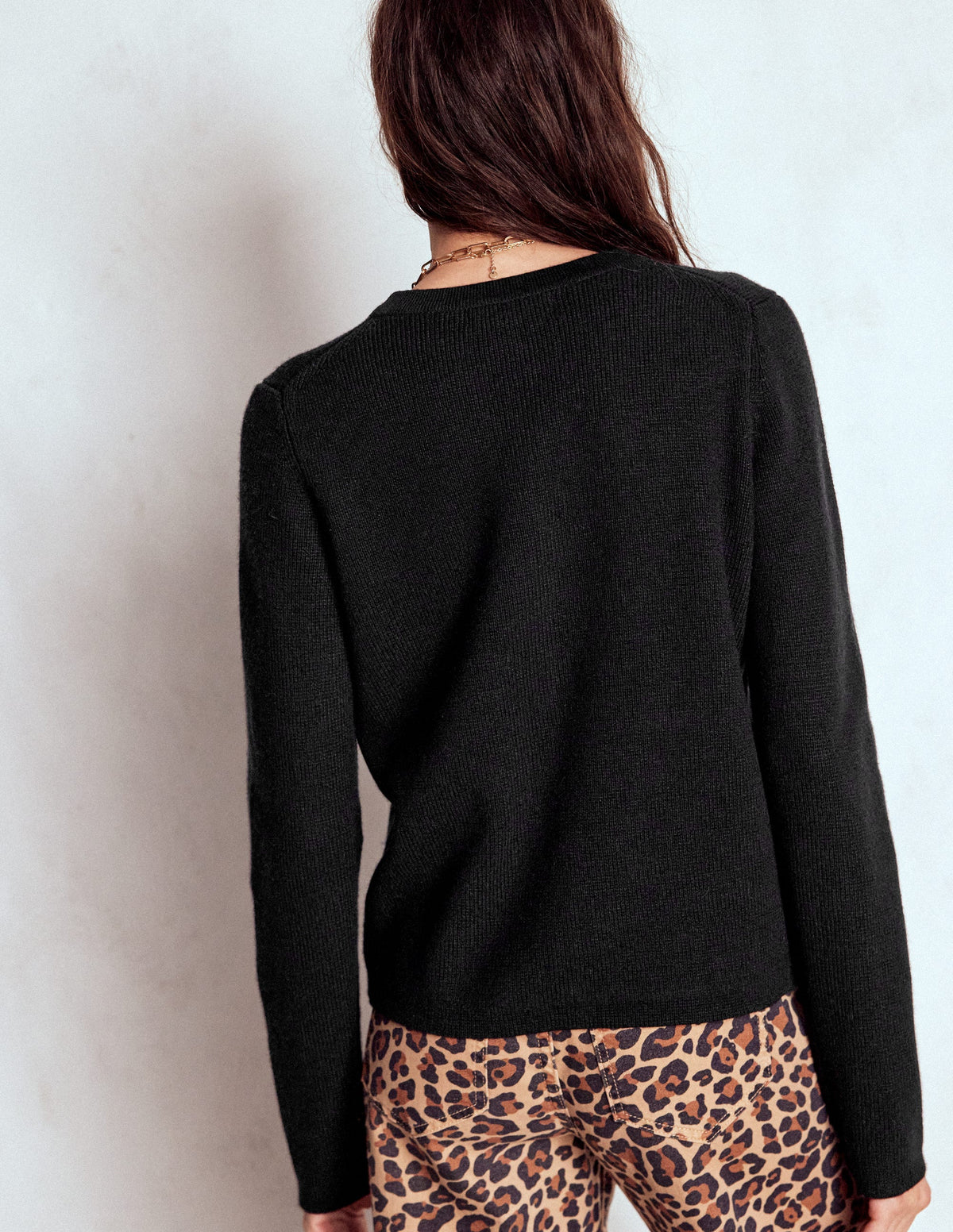 Strickjacke mit Schleife-Schwarz - Image 3