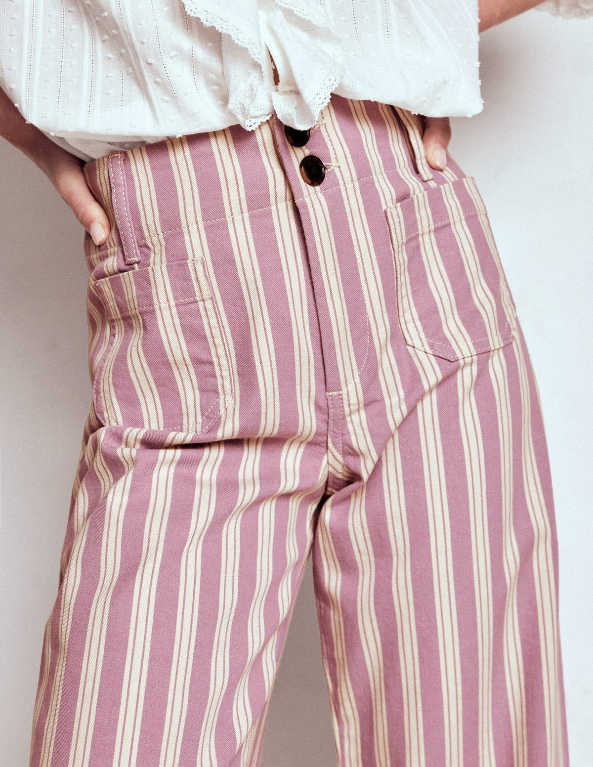 Primrose Patch Pocket Trousers-Lilac Tram Stripe - Image 5