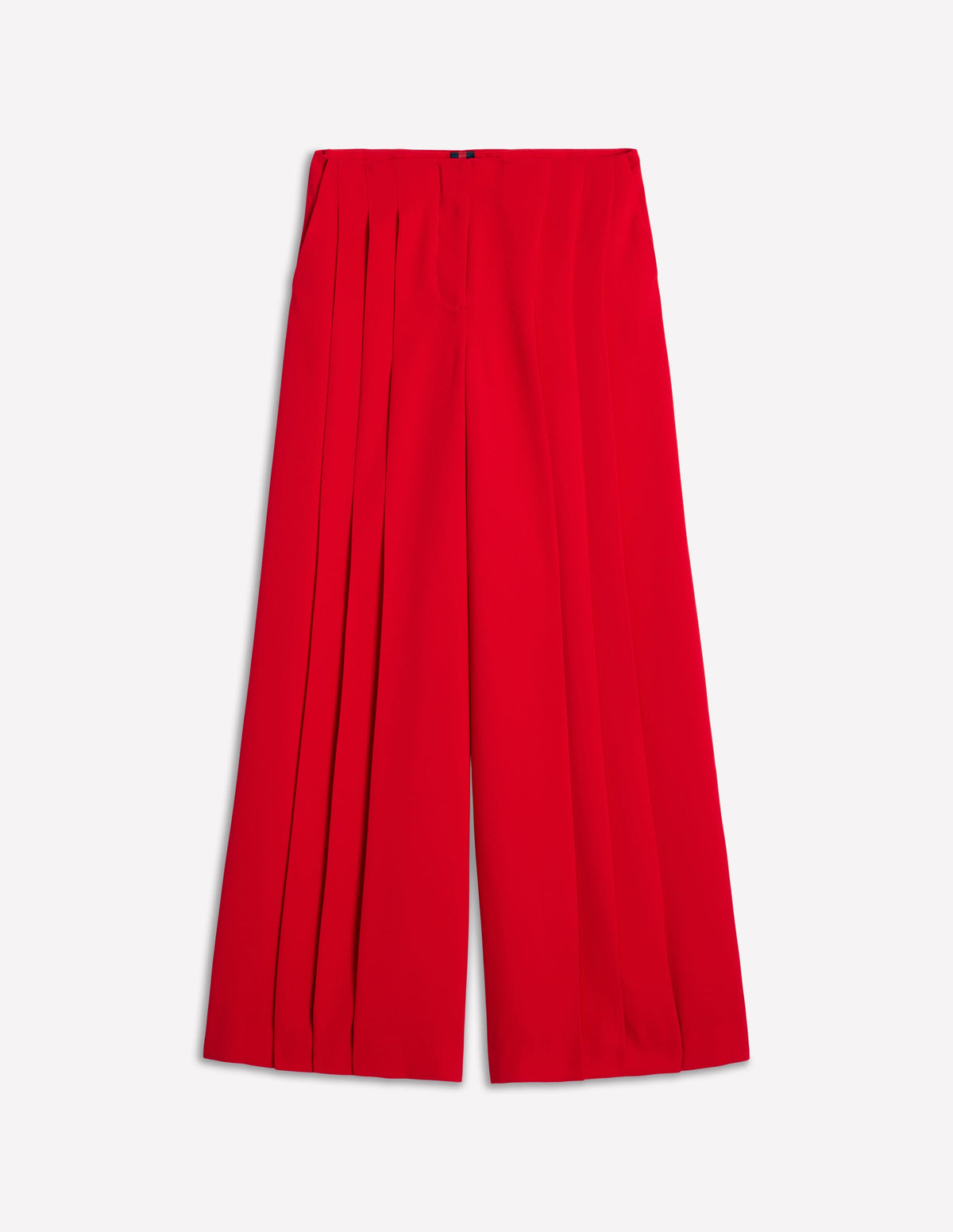 Regent Wide Leg Trousers-Poppy Red-5