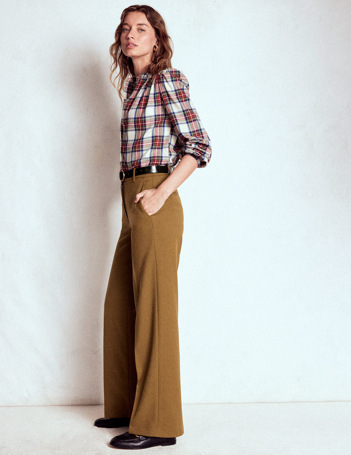 Belgravia Taillierte Hose-Tabakbraun-1