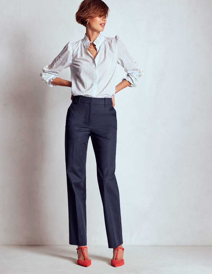 Pantalon Canonbury en coton-Bleu marine