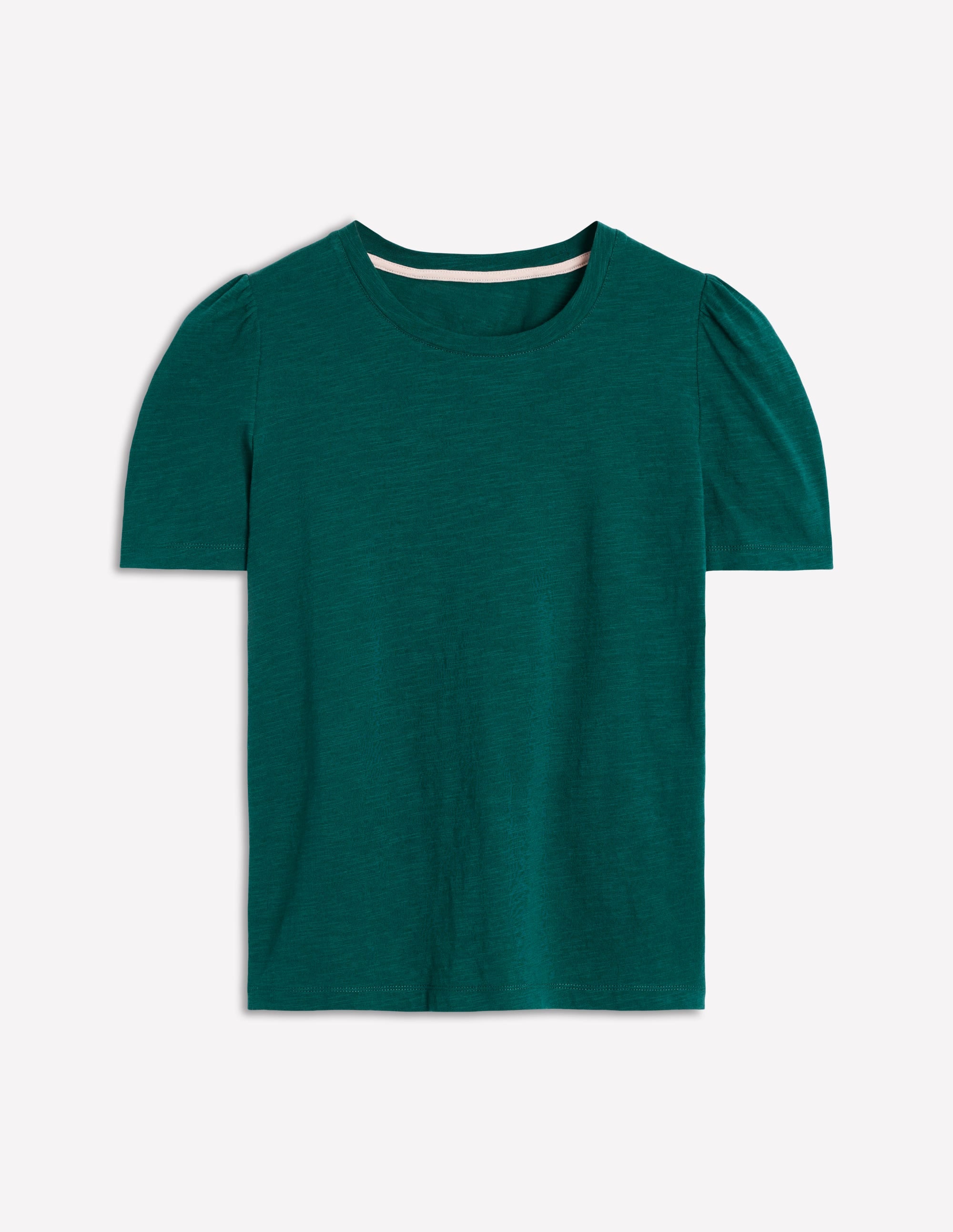 T-Shirt aus Baumwolle mit Puffärmeln-Entengrün - Image 5