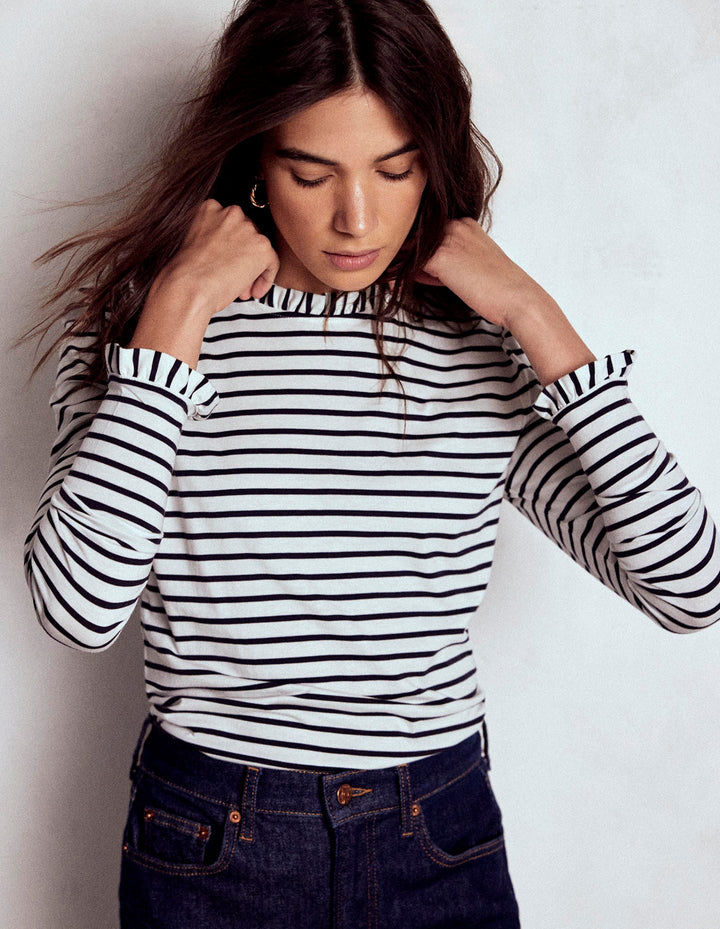 Top volanté ultra-doux-Black