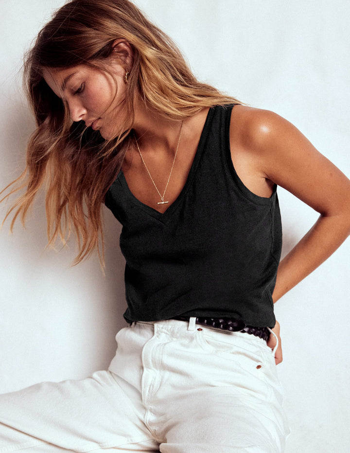 Sophie Flammgarn-Top-Schwarz