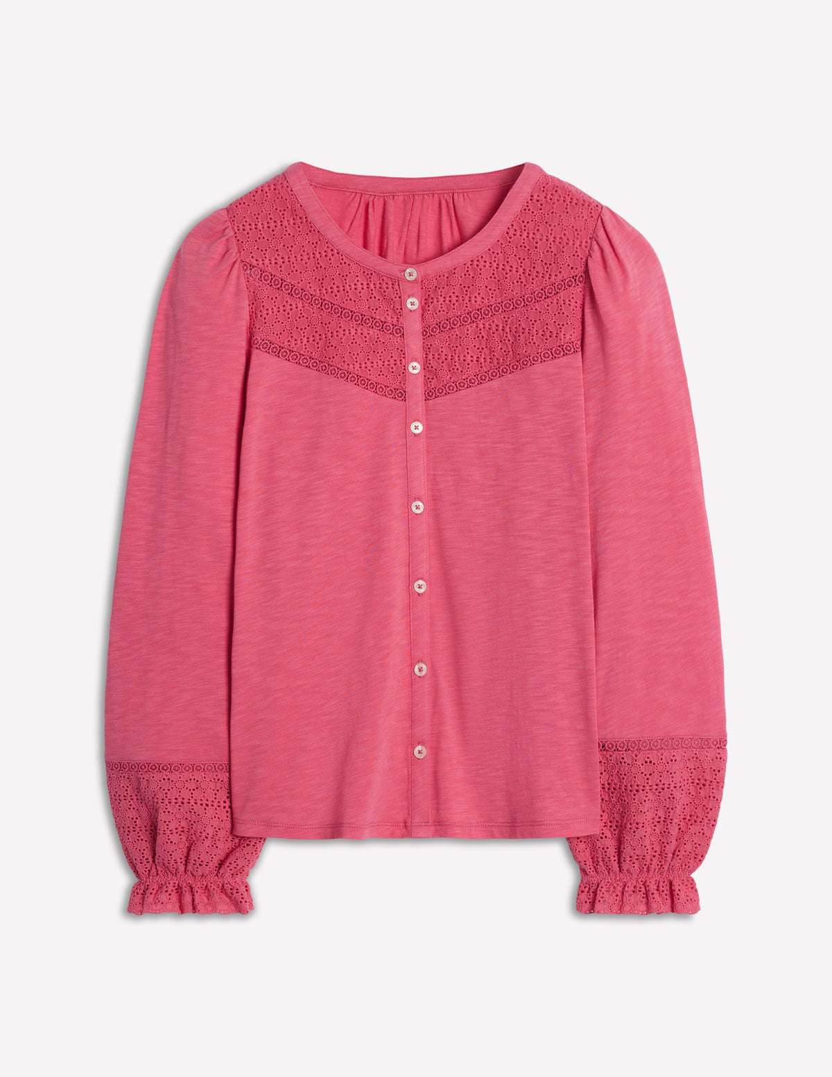 Pippa Jerseyhemd mit Lochstickerei-Animals/Stripe - Image 5