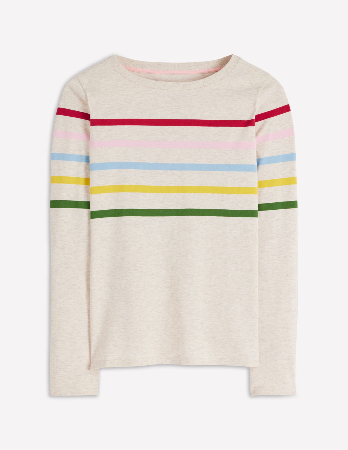 Olivia Langärmliges Bretonshirt-Haferbeige meliert Bretonstreifen-6