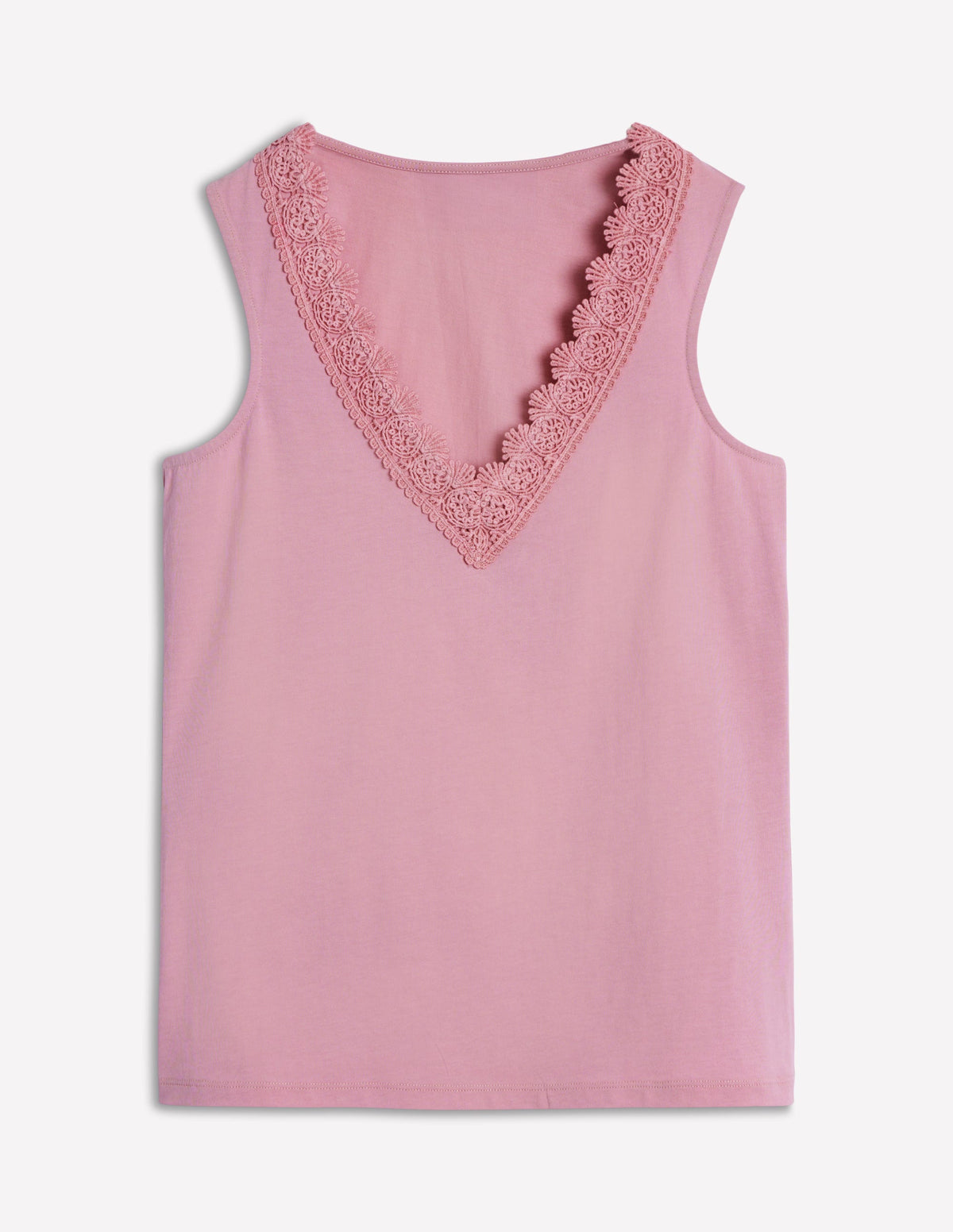 Flora Lace Trim Vest-Iris Pink - Image 4