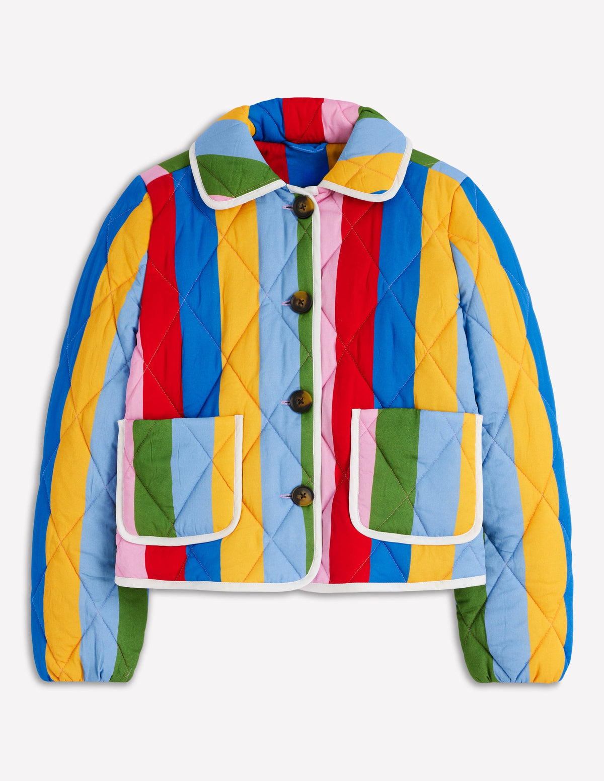 Fitzrovia Steppjacke-Regenbogen Streifen-8