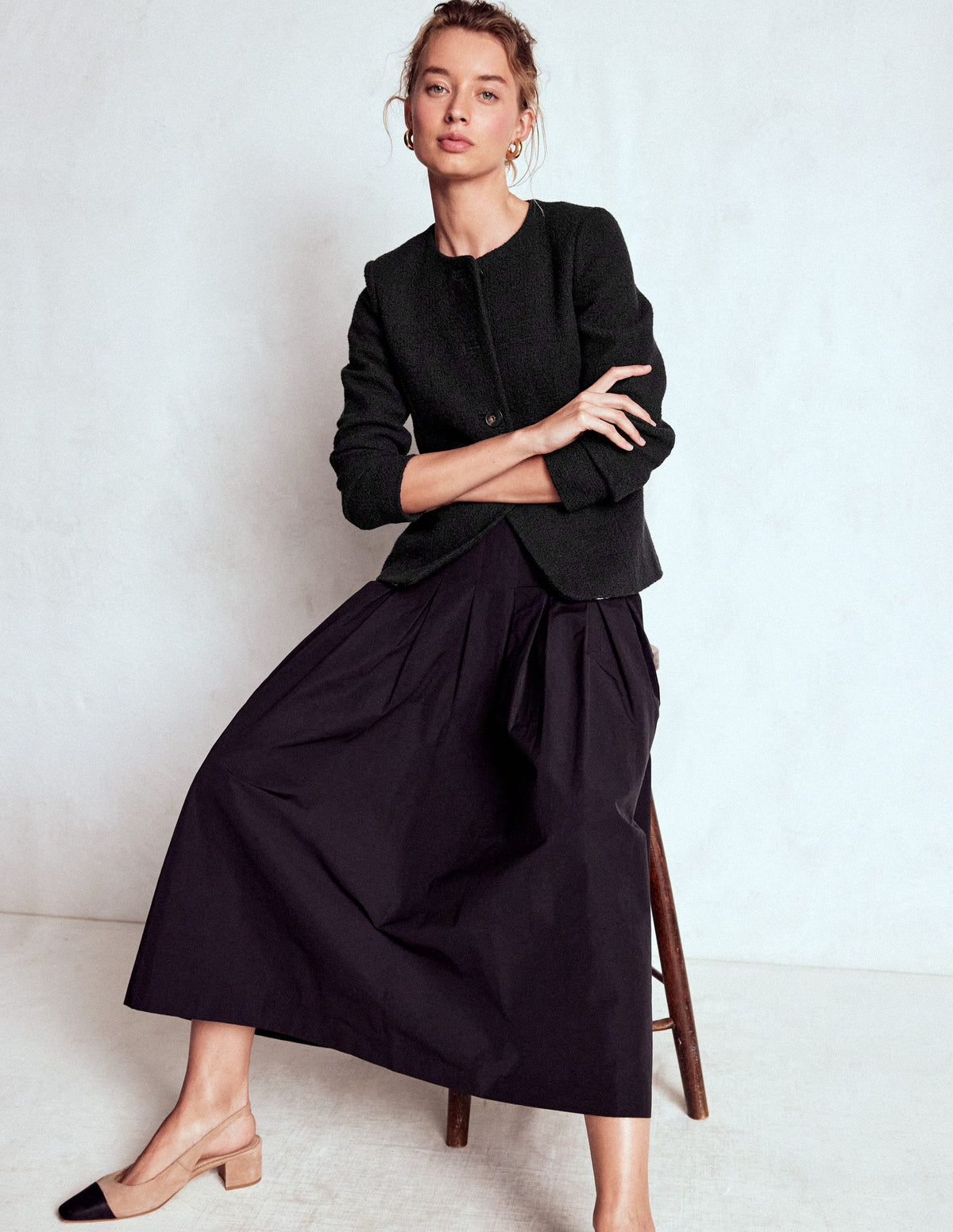 Hampstead Texturierter Blazer-Schwarz-1
