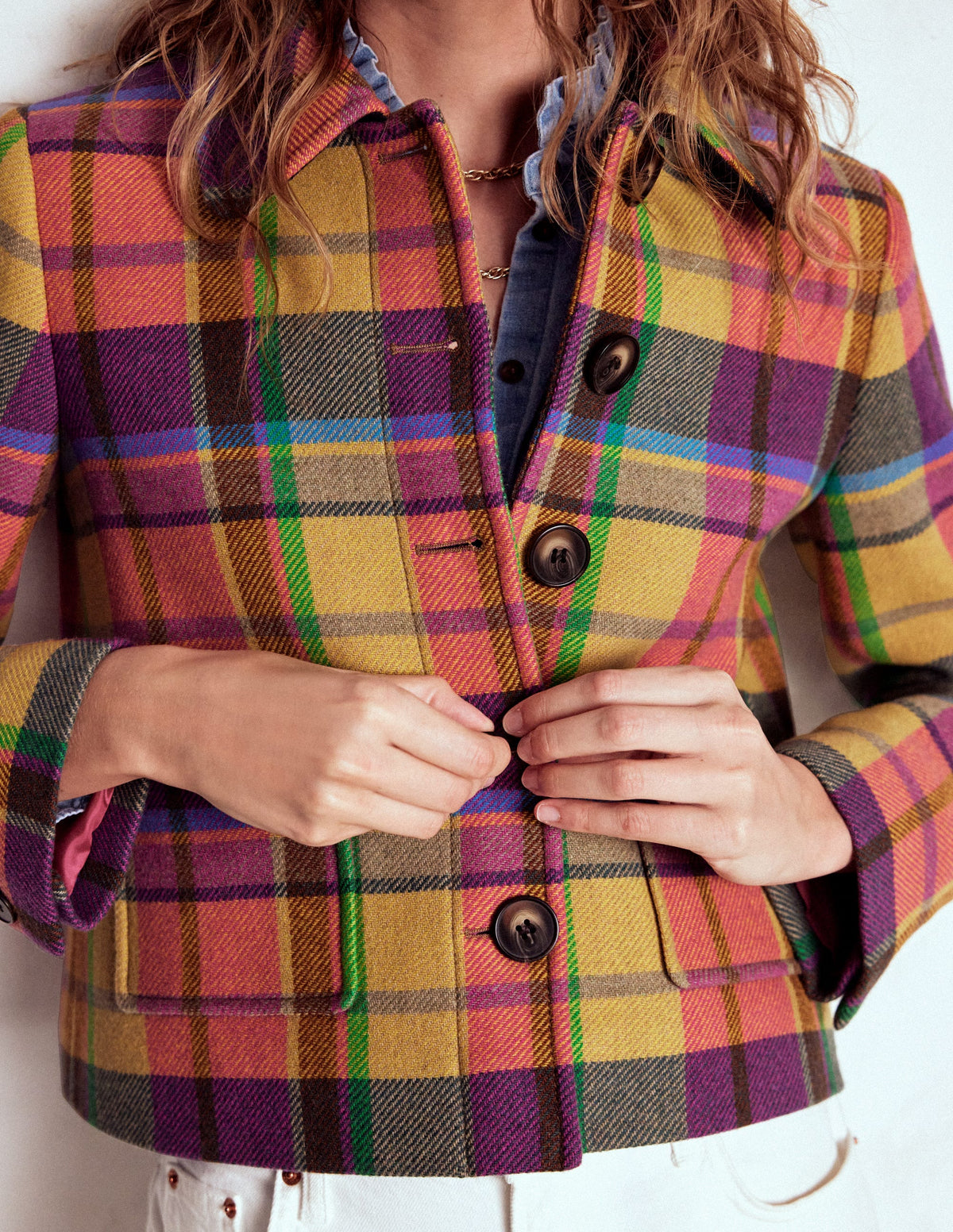 Knightsbridge Wolljacke-Bunt Karomuster - Image 2