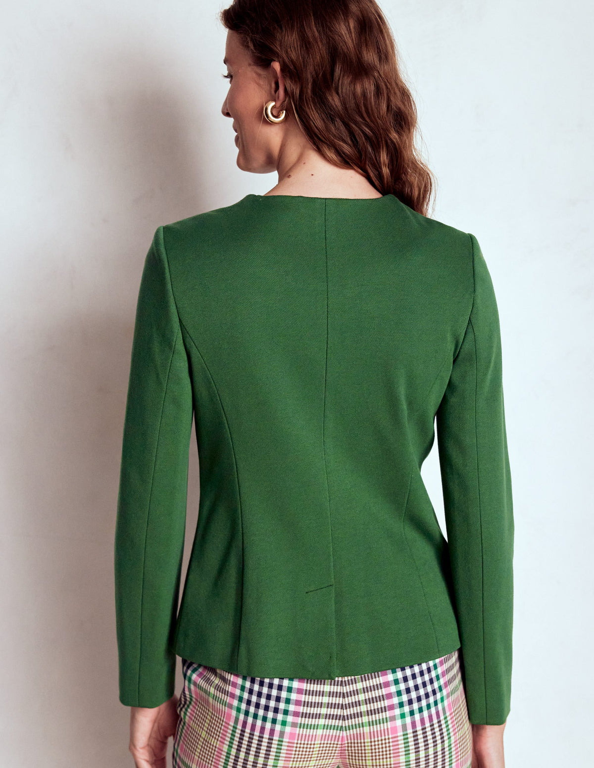 Hampstead Blazer aus Ponte-Twill-Jagdgrün-3