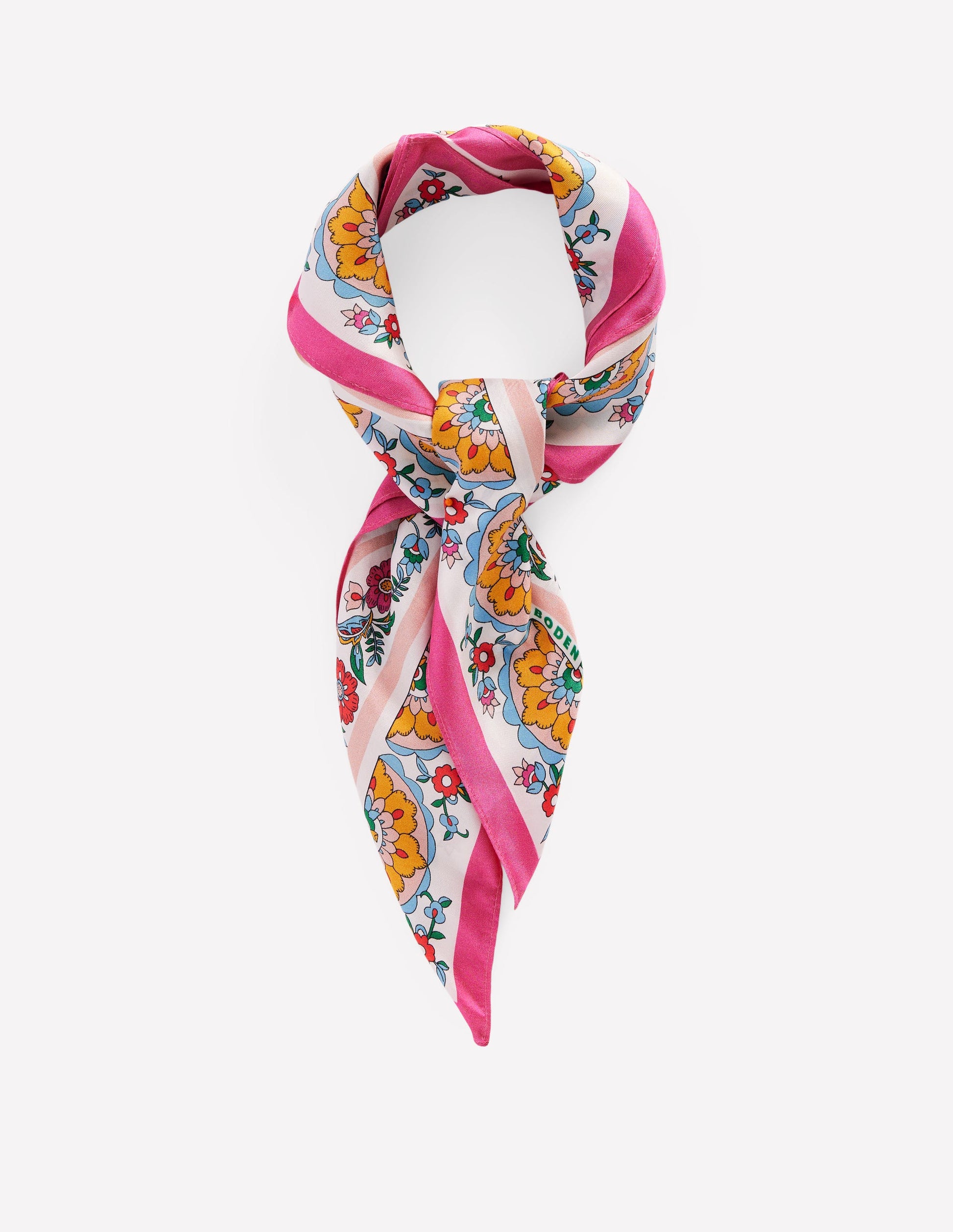 Elisabeth Silk Square Scarf-Multi, Botanical Paisley-1