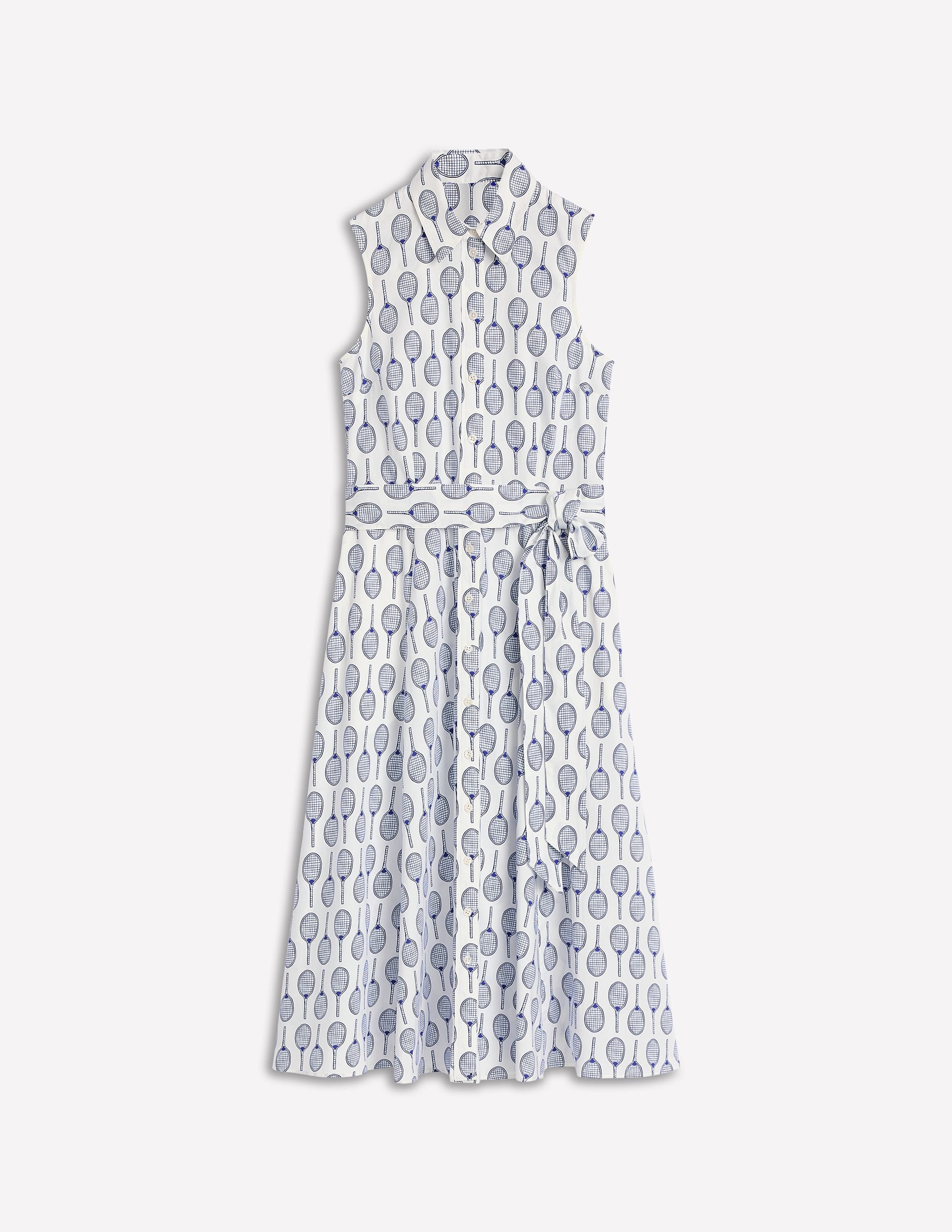 Amy Ärmelloses Hemdblusenkleid-Naturweiß, Tennis - Image 5