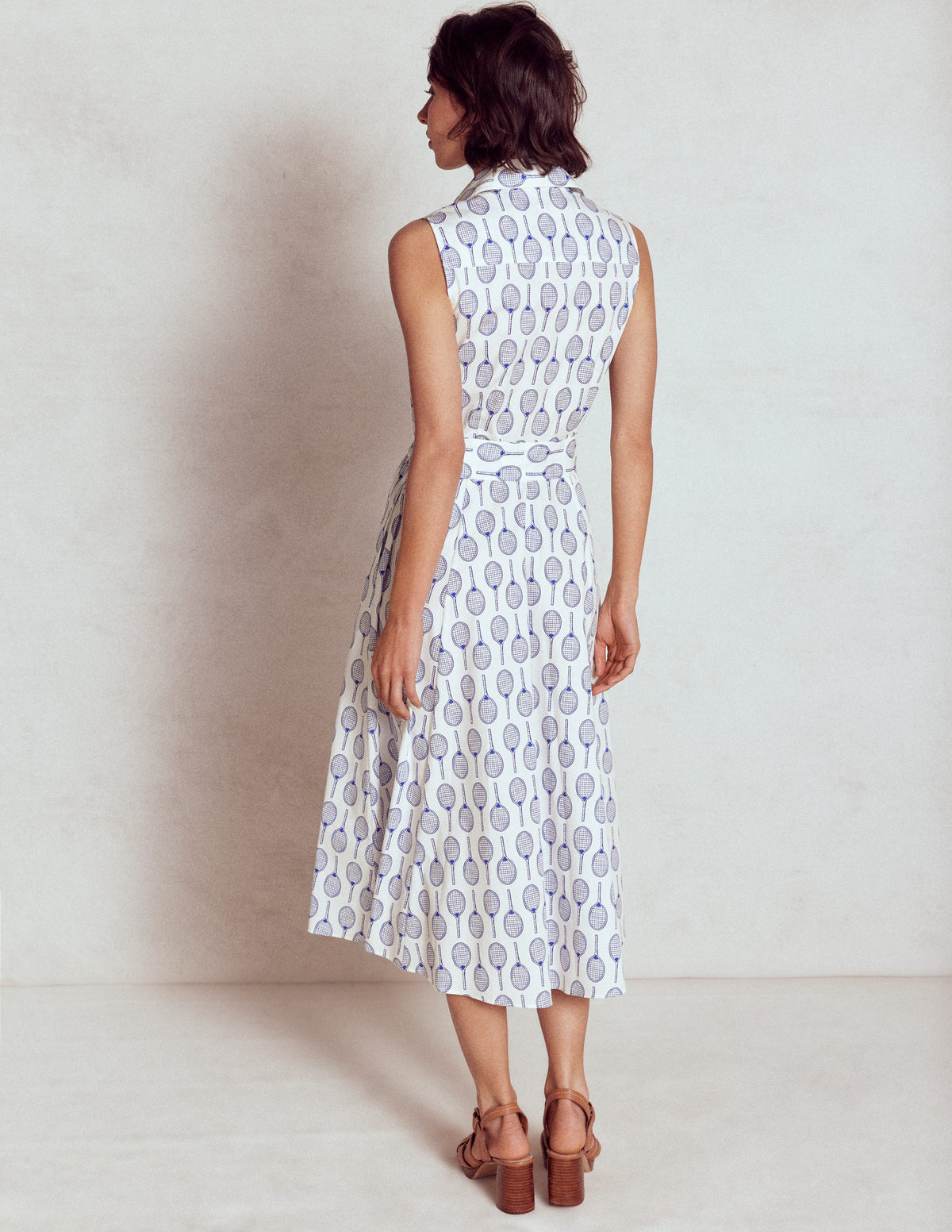 Amy Ärmelloses Hemdblusenkleid-Naturweiß, Tennis-3