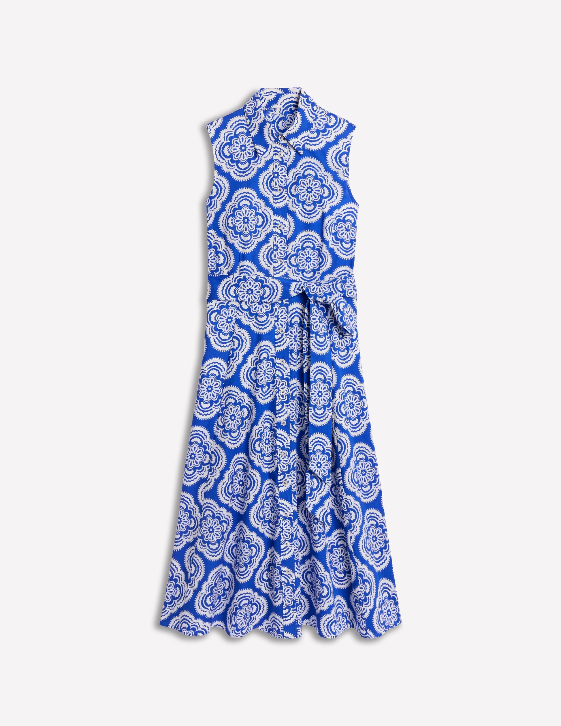 Amy Ärmelloses Hemdblusenkleid-Galerie-Blau, Botanic Blush-Motiv-5