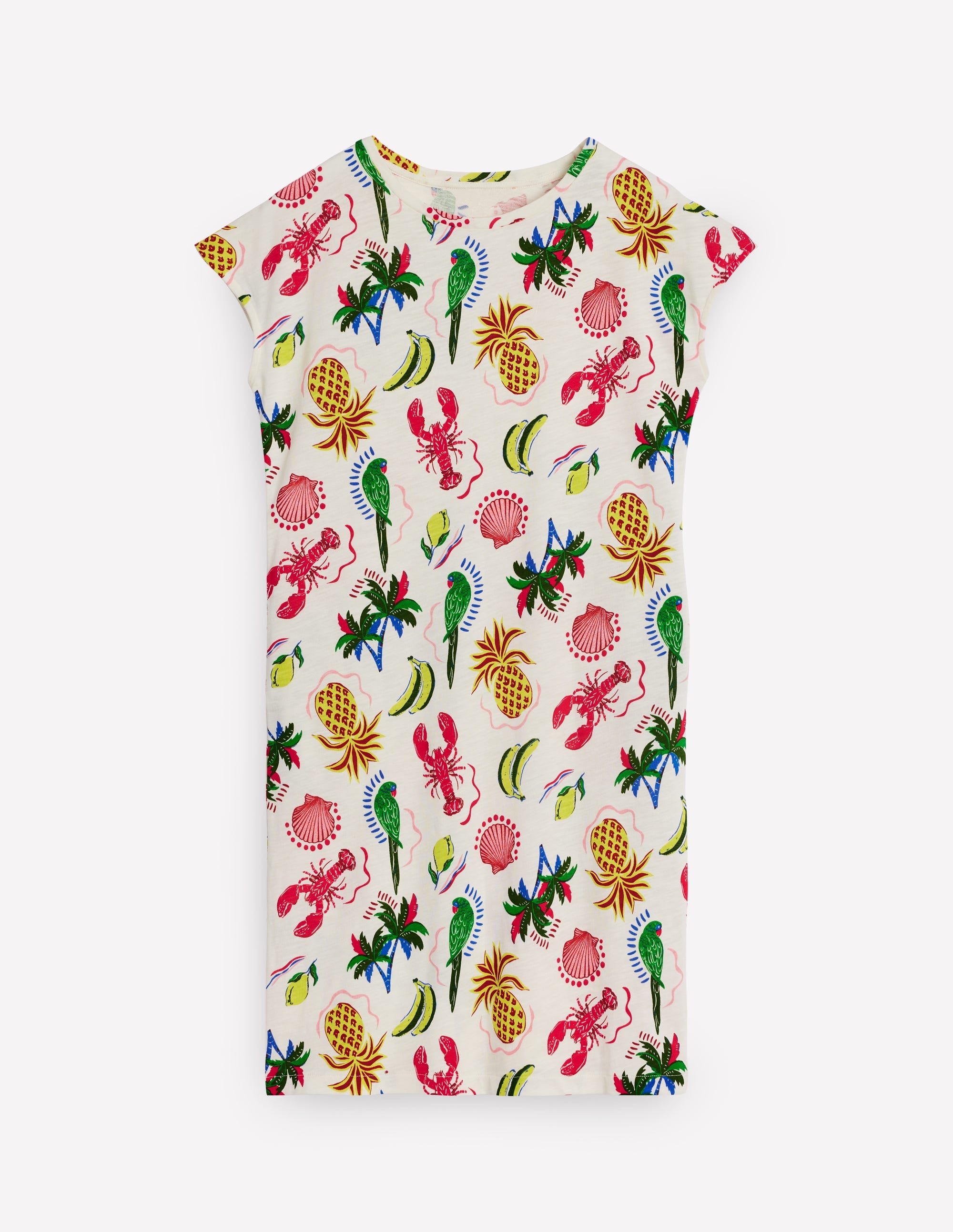 Leah T-Shirt-Kleid aus Jersey-Tropische Bonanza-Rebe - Image 5