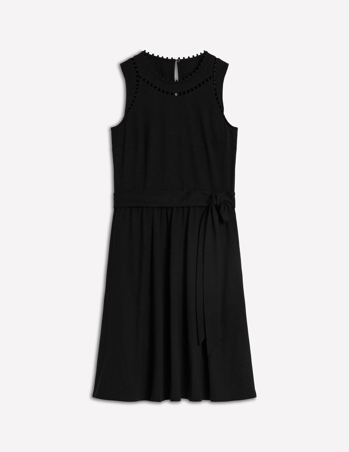 Robe courte Mila en jersey-Noir-5