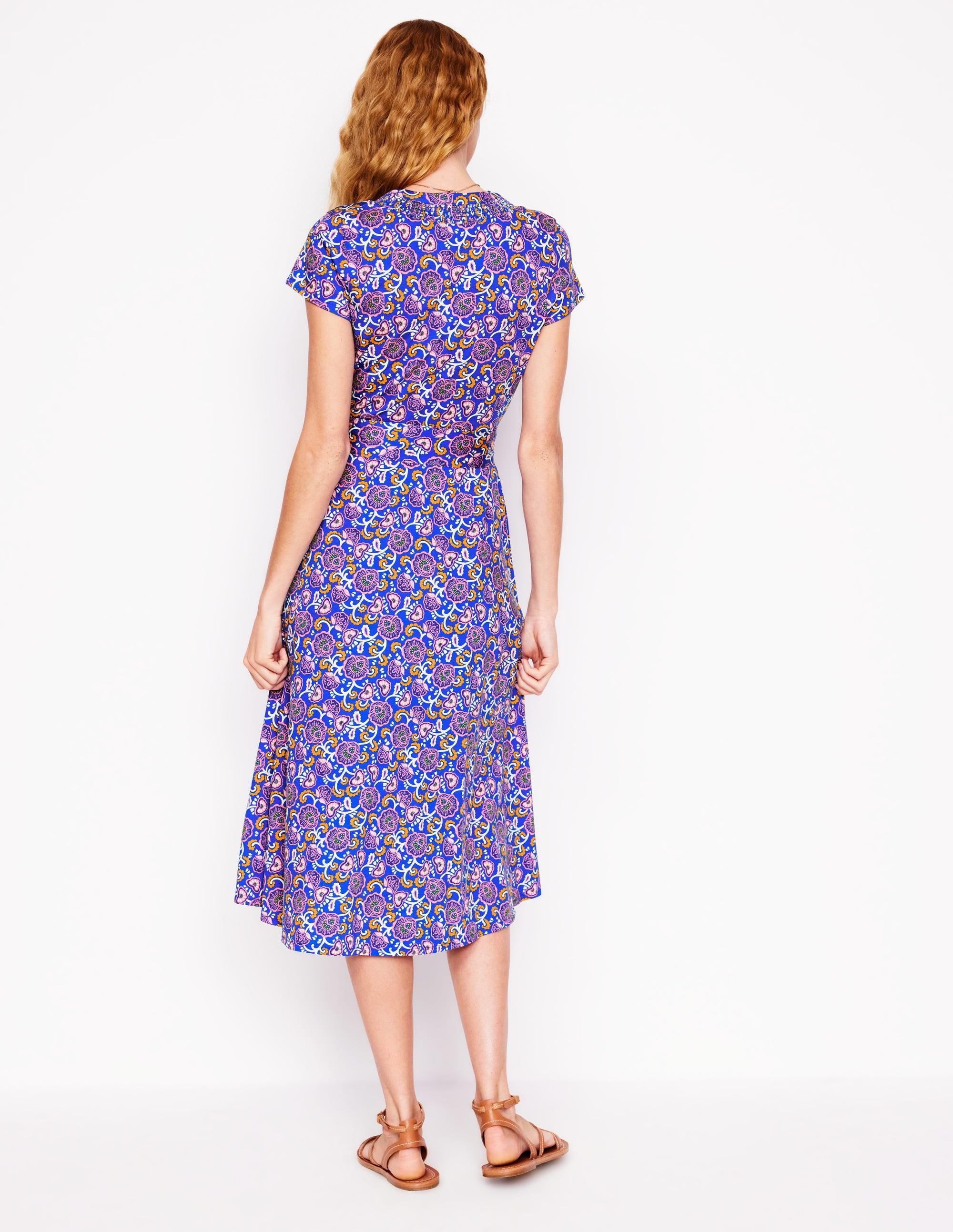 Robe-chemise Sara en jersey-Bleu galerie, motif Garden Vine - Image 3