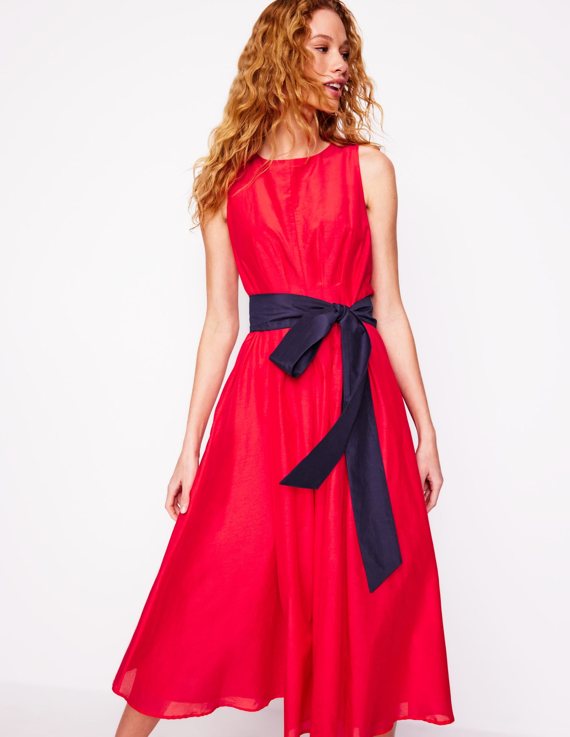 Ärmelloses Kleid mit Faltenrock-Anemone Honeycomb Spot - Image 1