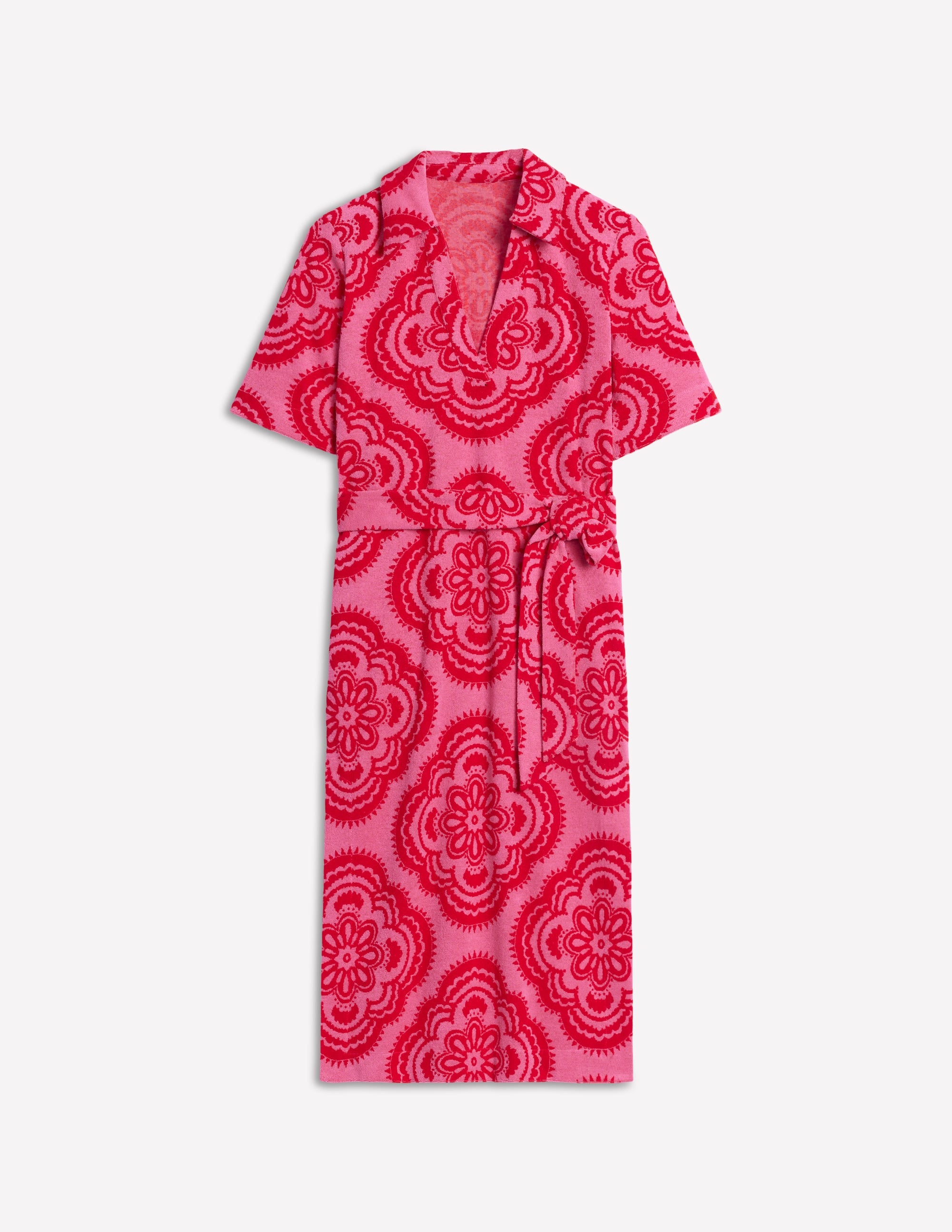 Robe en éponge à col cranté-Rose, motif Botanic Blush - Image 5