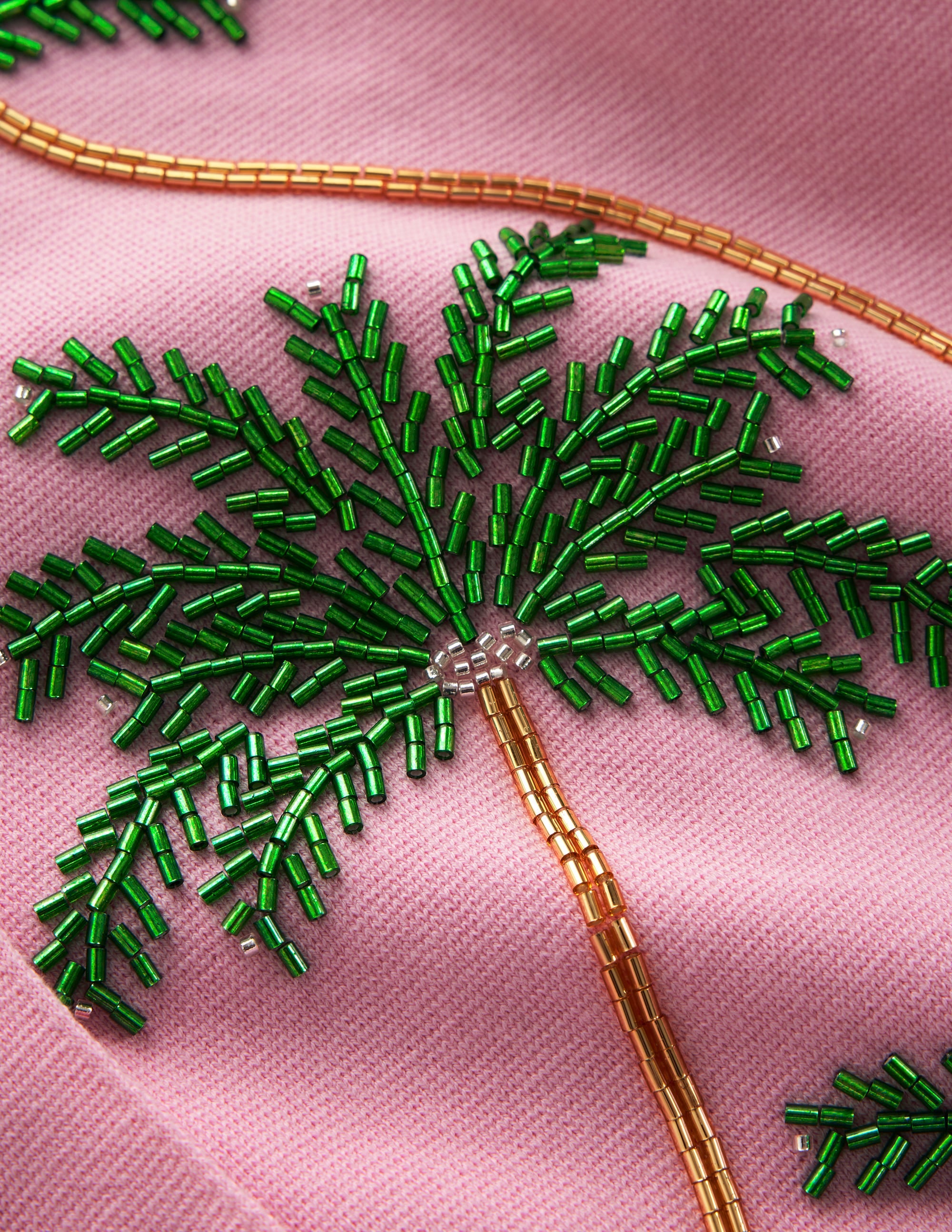 Embellished  Cardigan-Soft Pink - Image 7