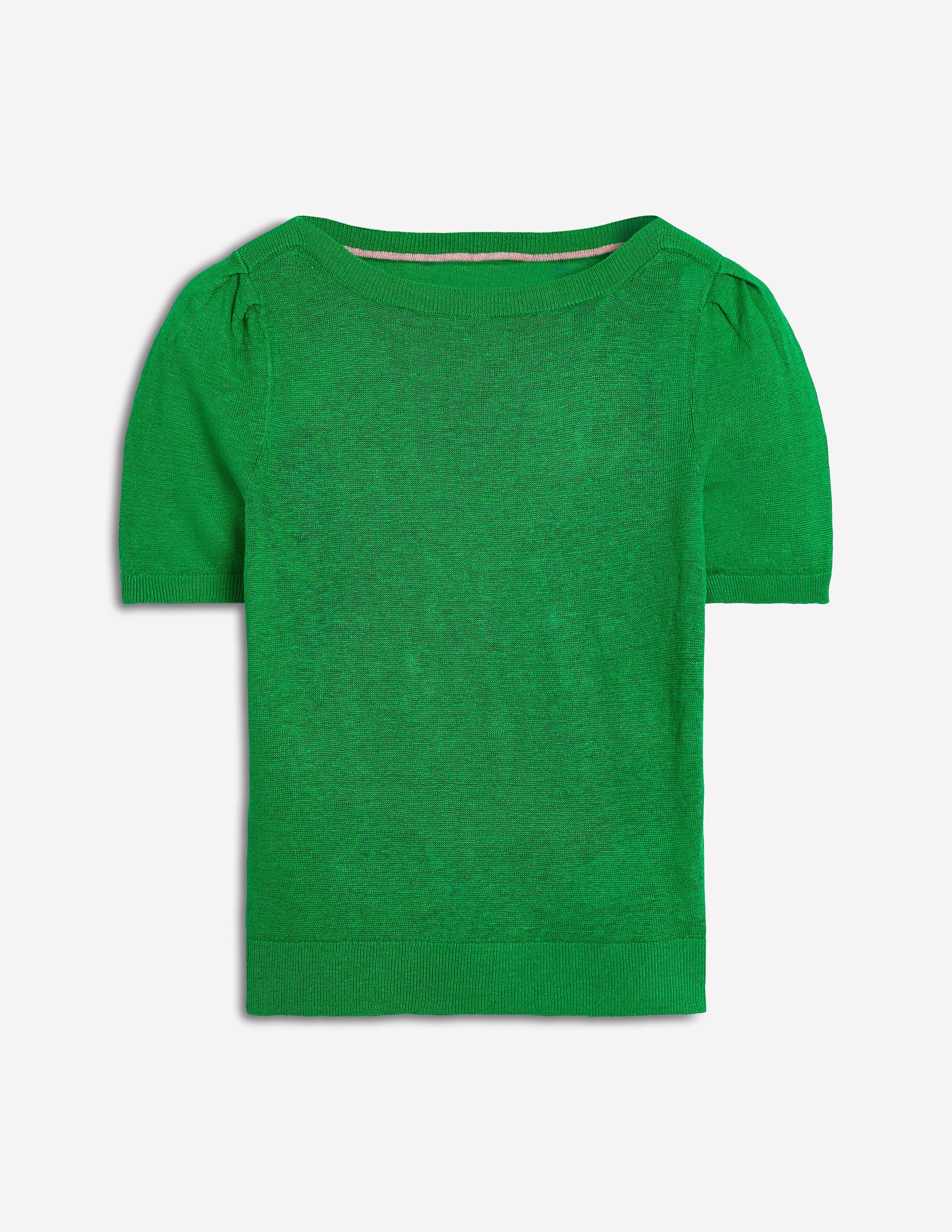 Liv T-Shirt aus Leinen mit U-Boot-Ausschnitt-Baumgrün - Image 5