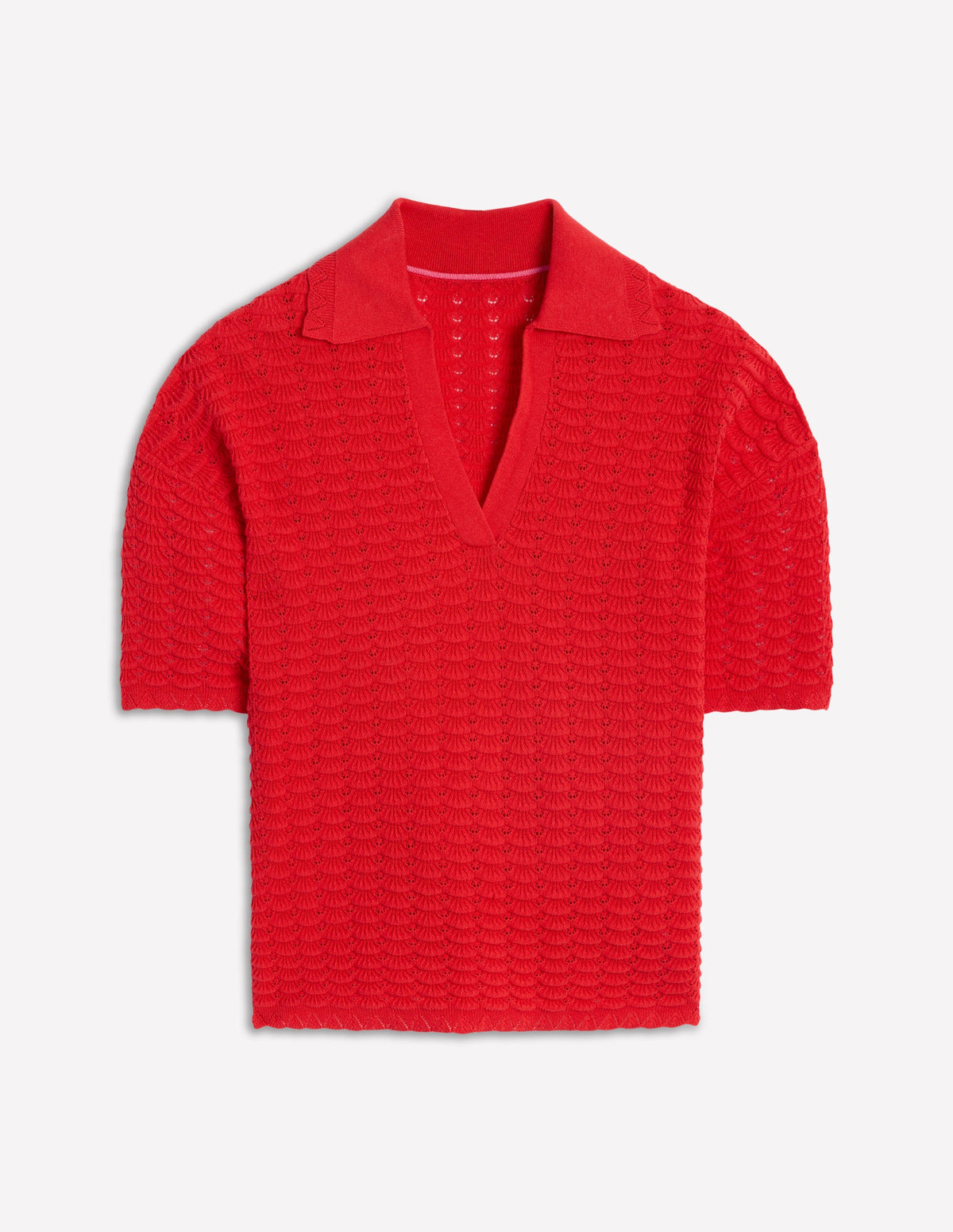 Henley-Pullover mit Kragen-Erbeerkuchenrot-6