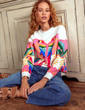 Hannah Printed Sweatshirt-Multi, Paradise Parrot