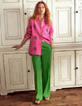 Sadie Lockeres Leinenhemd-Sorbet-Rosa, Palme