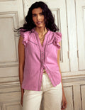 Top sans manches double-étoffe-Rose reine-des-prés