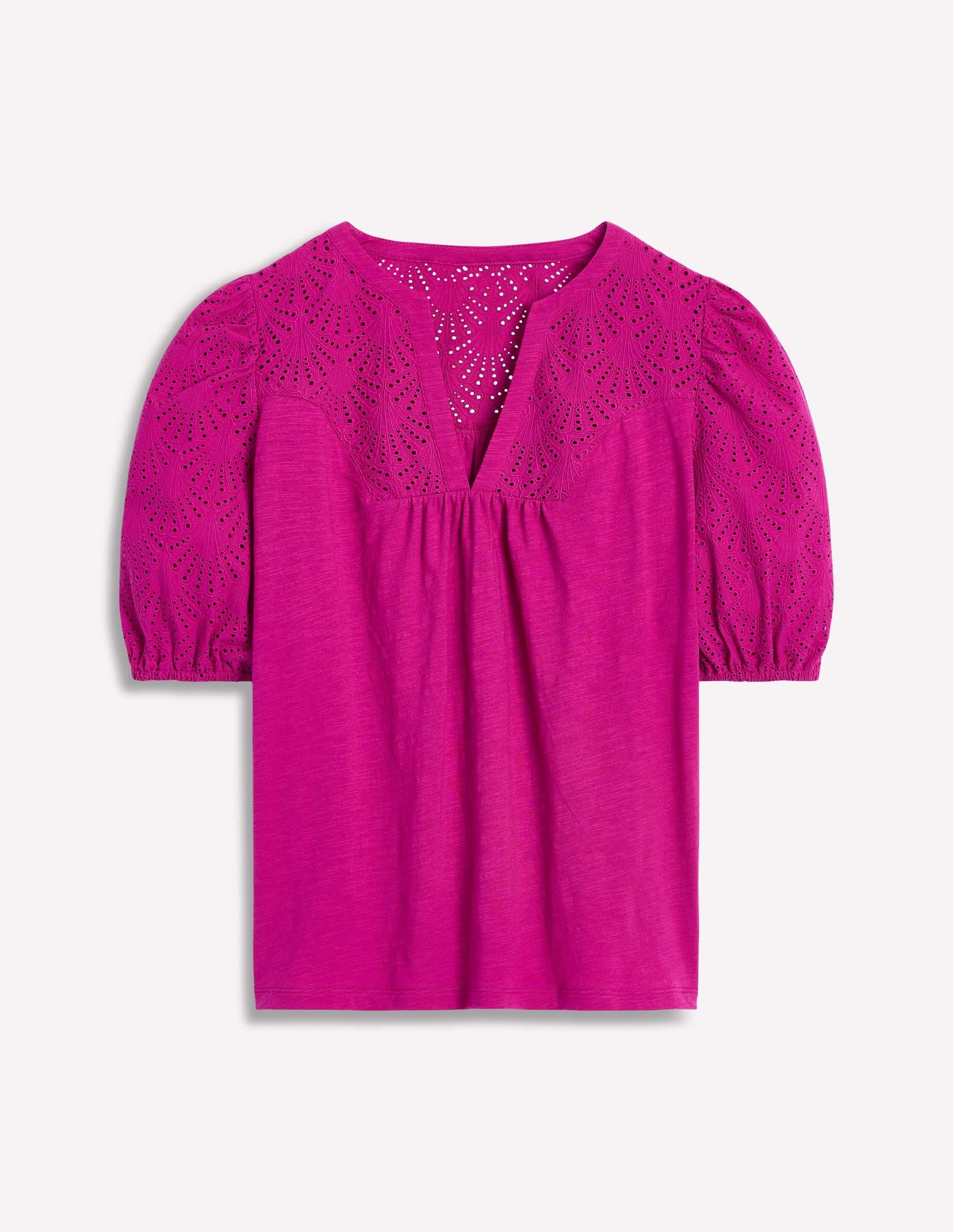 Top Dolly à broderie anglaise-Fuchsia - Image 5