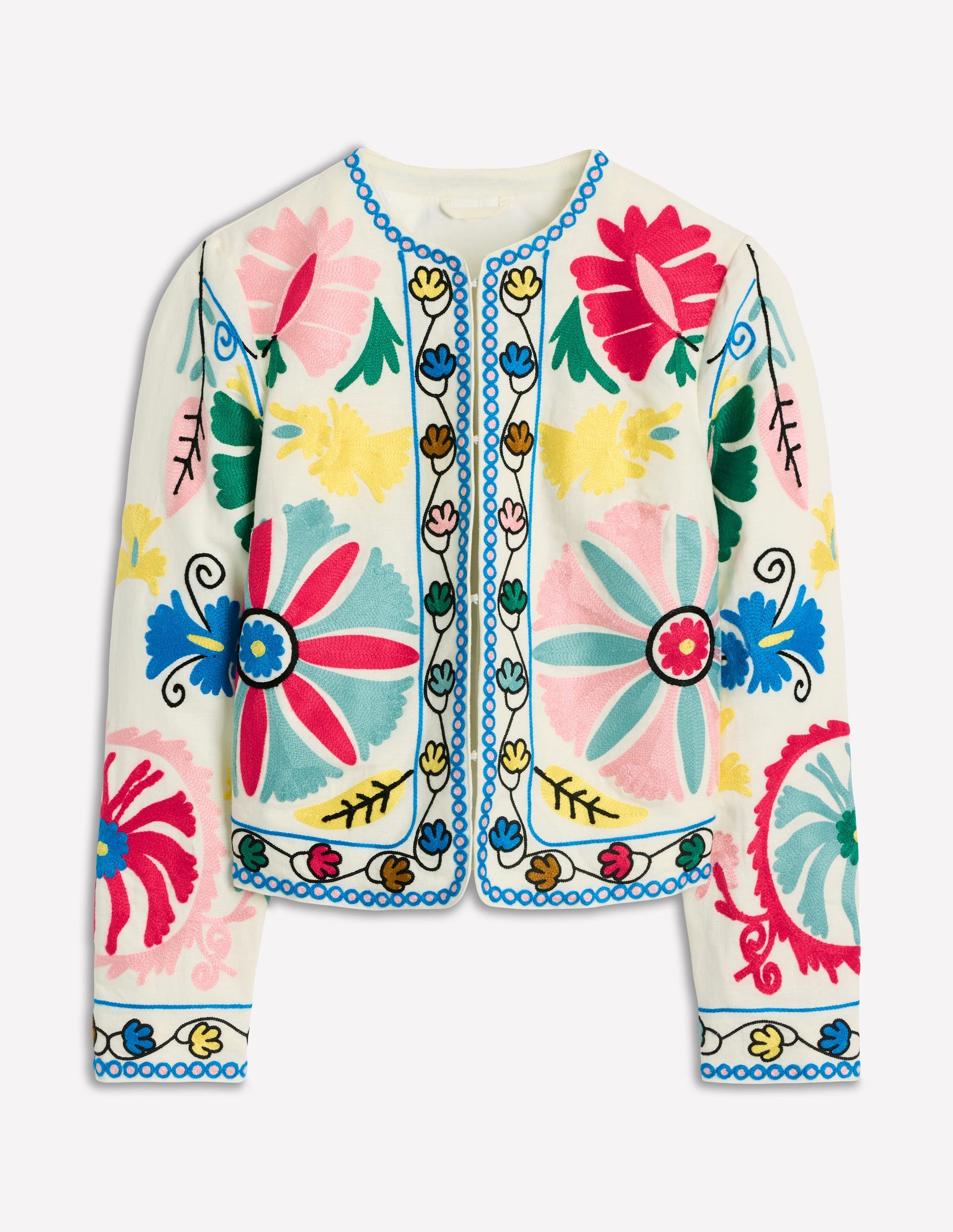 Veste brodée-Broderie multi-7