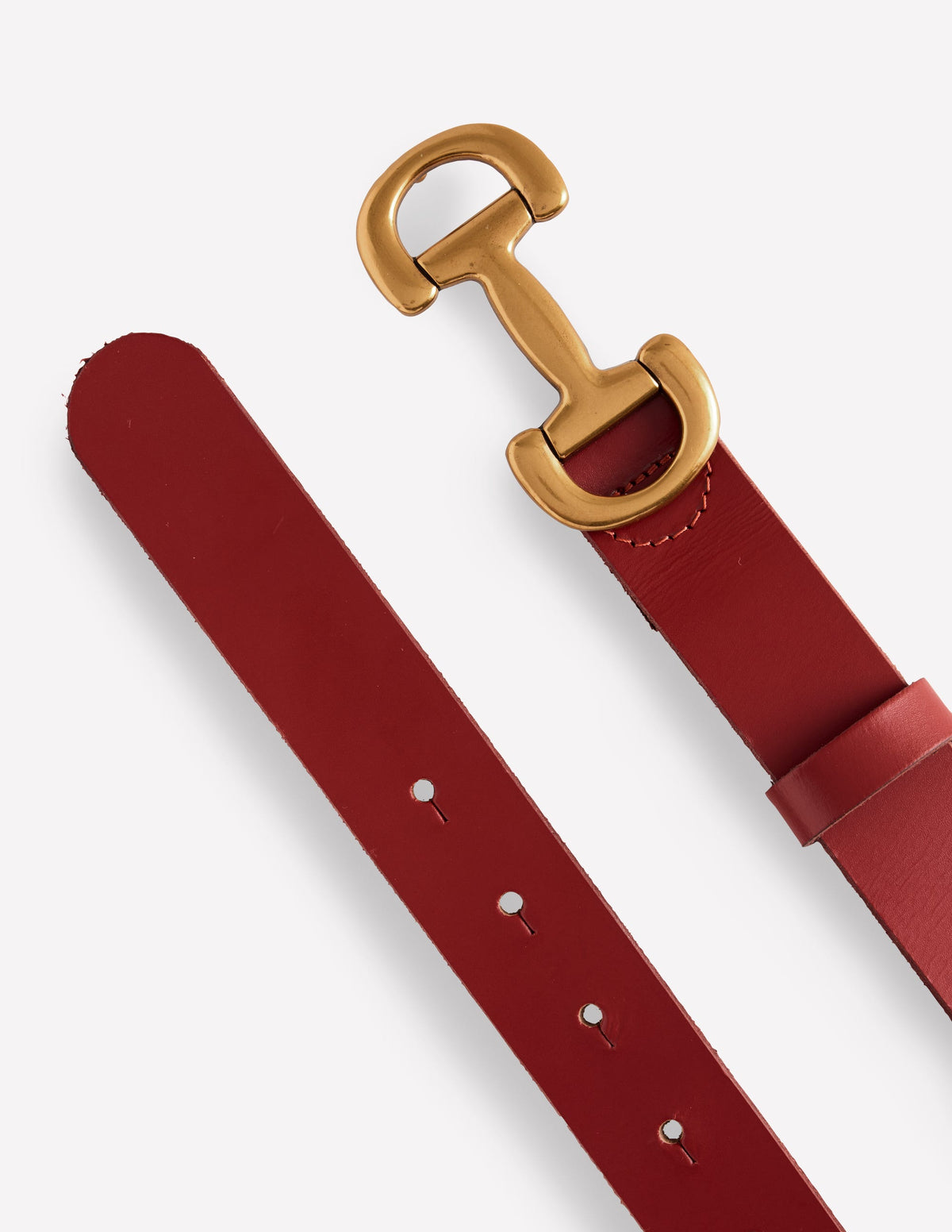 Ceinture Iris à mors en cuir-ROUGE-3