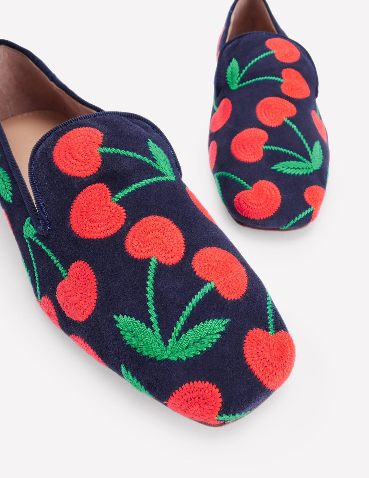 Loafer im Slipper-Stil-Marineblau Kirschen - Image 4