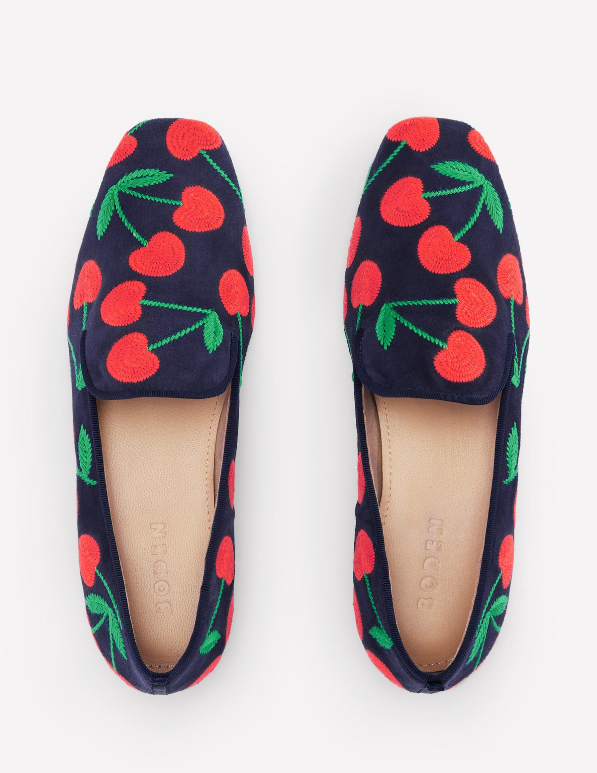 Loafer im Slipper-Stil-Marineblau Kirschen - Image 5