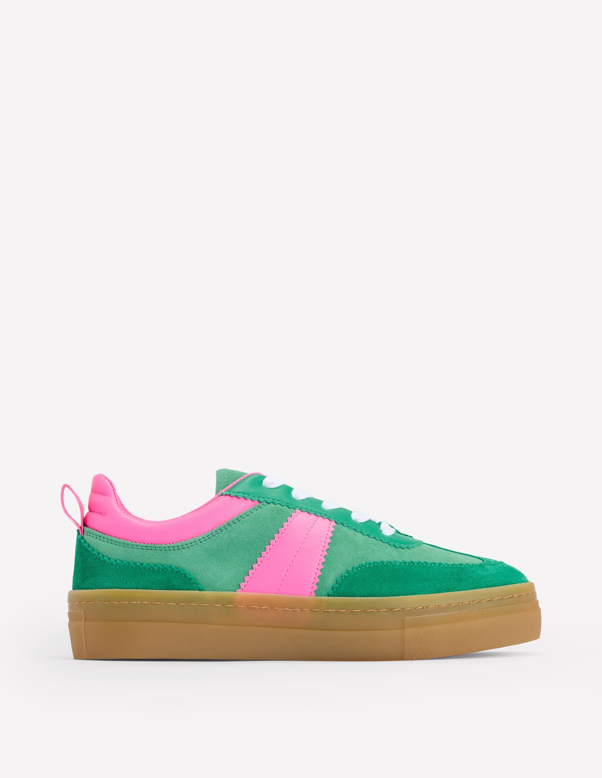 Erin Plateau-Tennisschuhe-Sattes Smaragdgrün/Festivalrosa - Image 1