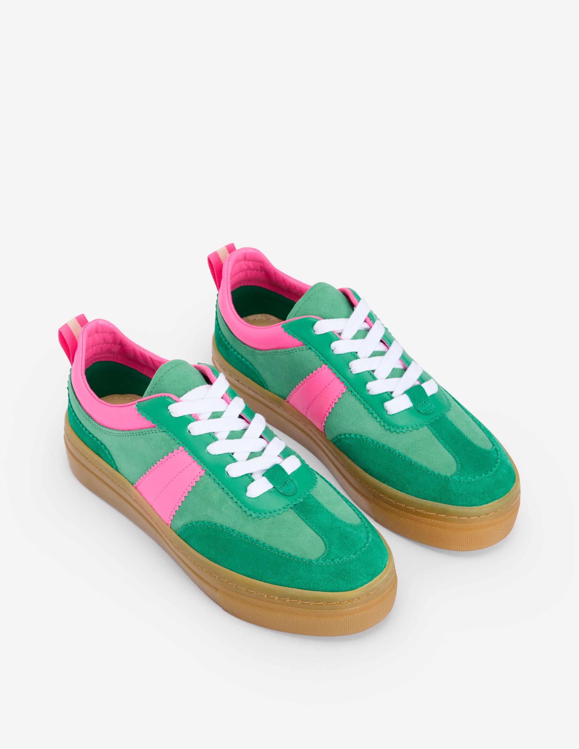 Erin Plateau-Tennisschuhe-Sattes Smaragdgrün/Festivalrosa - Image 3