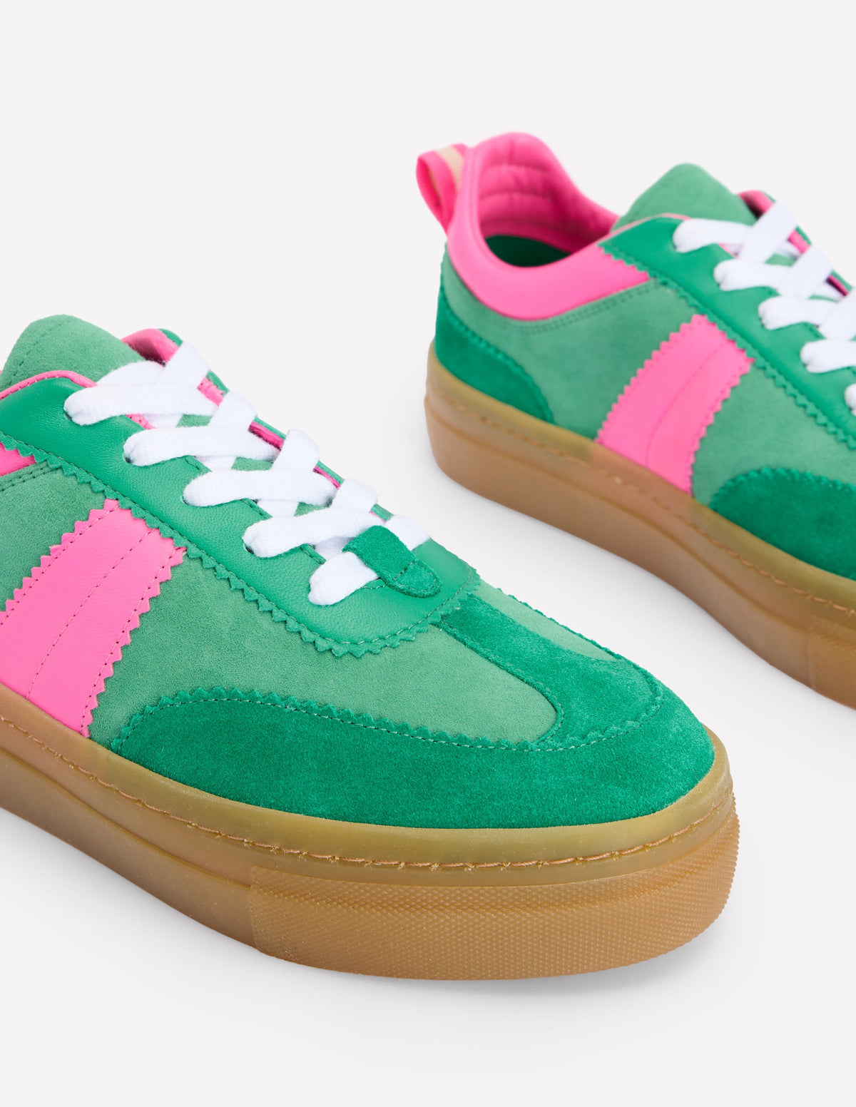 Erin Plateau-Tennisschuhe-Sattes Smaragdgrün/Festivalrosa - Image 4